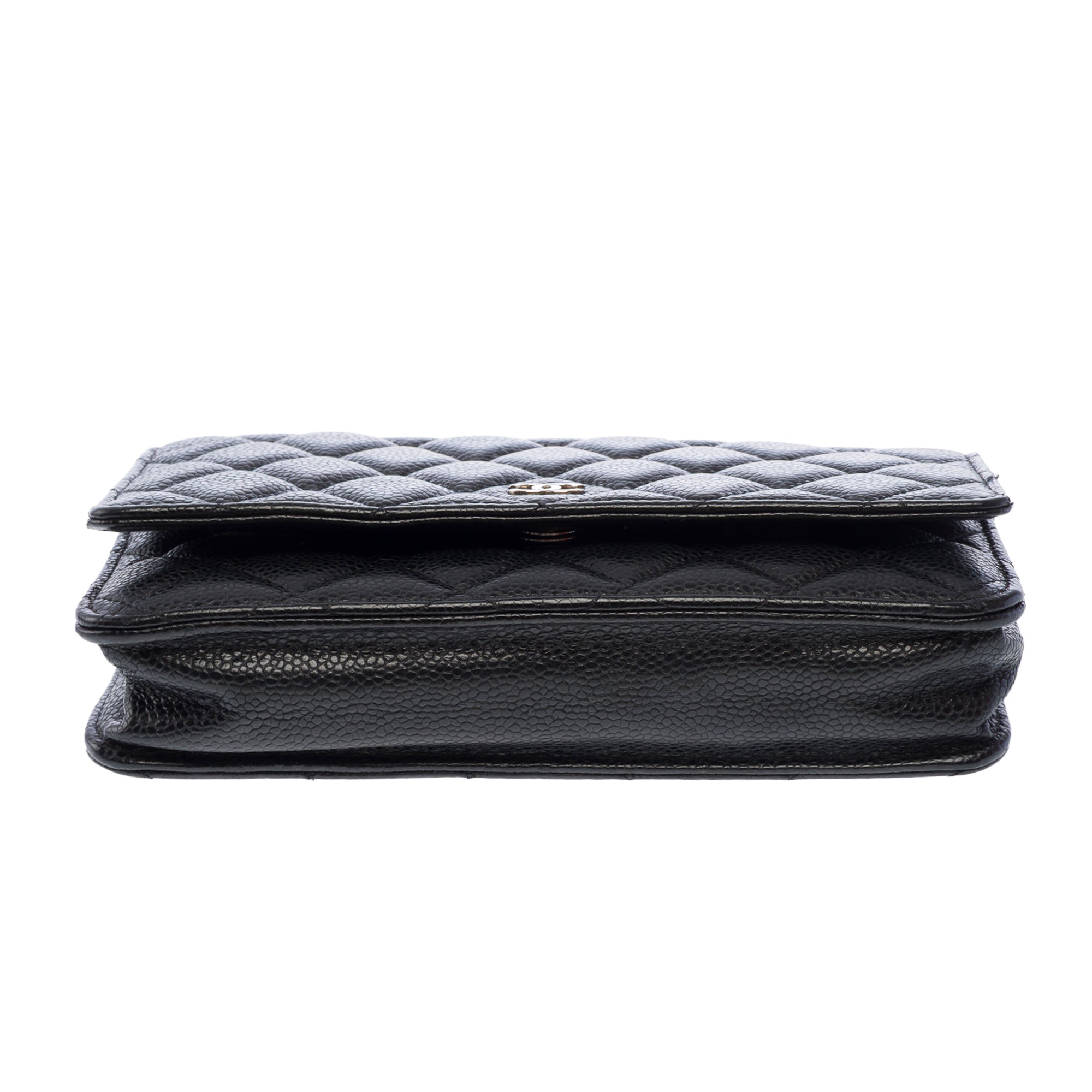 Sac CHANEL Wallet on Chain en Cuir Noir - 103733