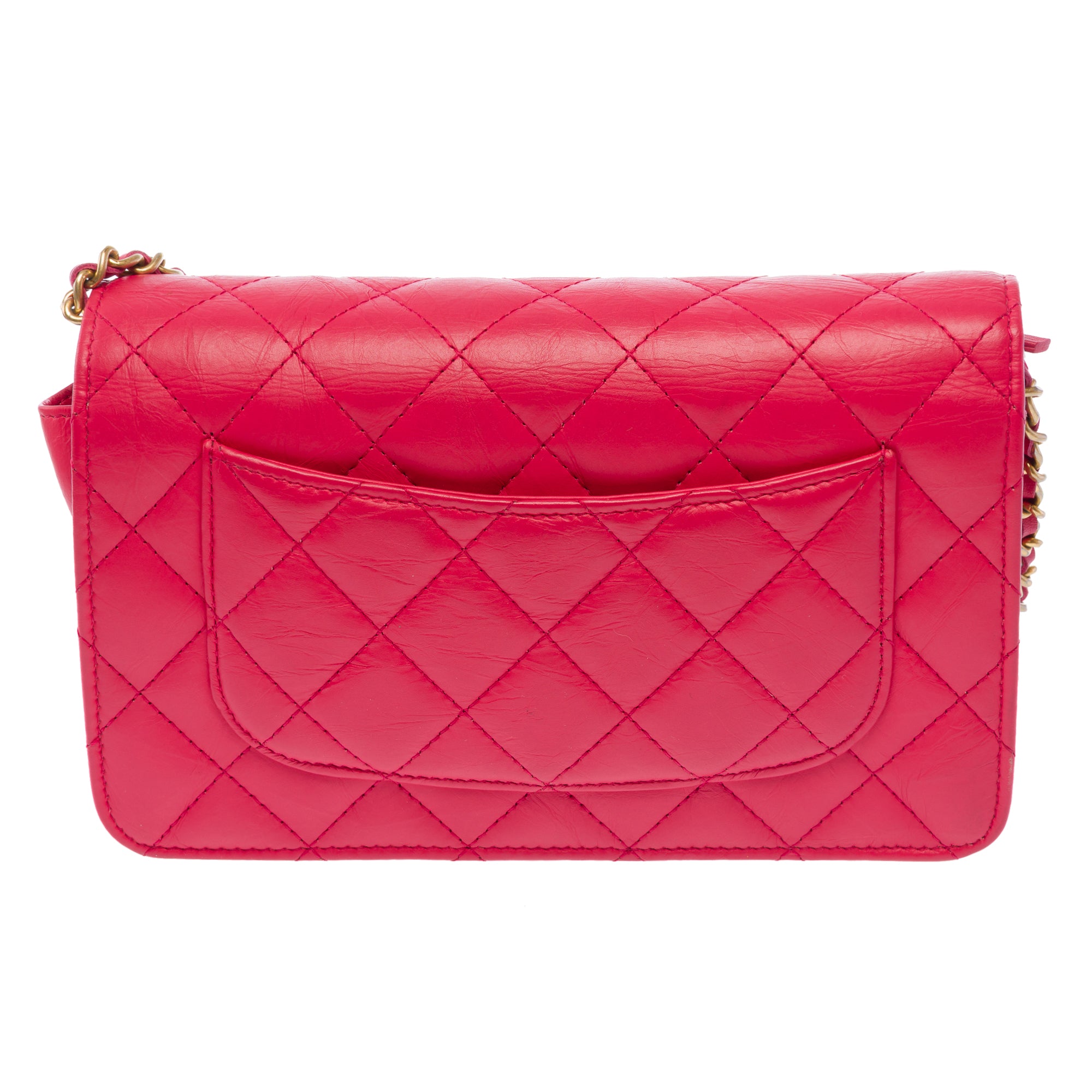 Sac CHANEL Wallet on Chain en Cuir Rose - 103723