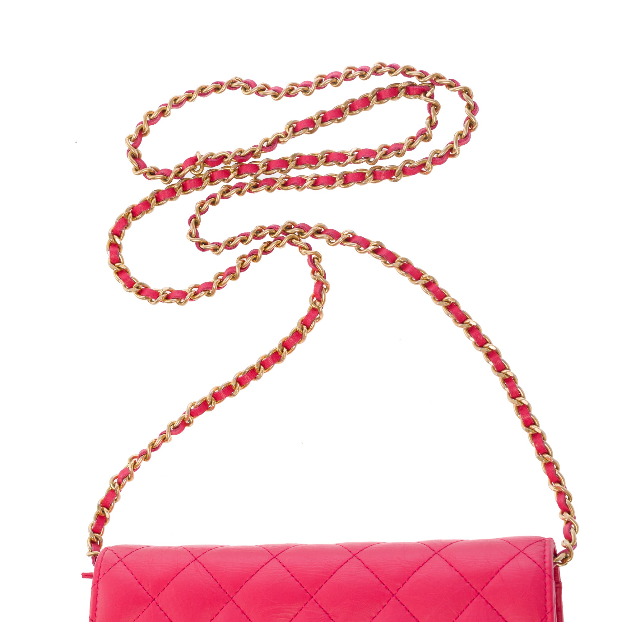 Sac CHANEL Wallet on Chain en Cuir Rose - 103723