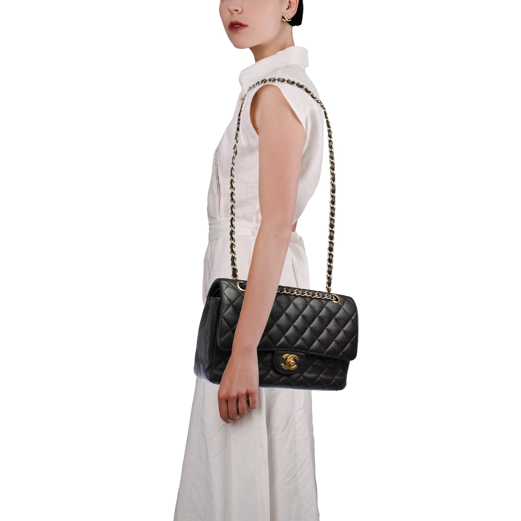 Sac CHANEL Timeless/Classique en Cuir Noir - 103731