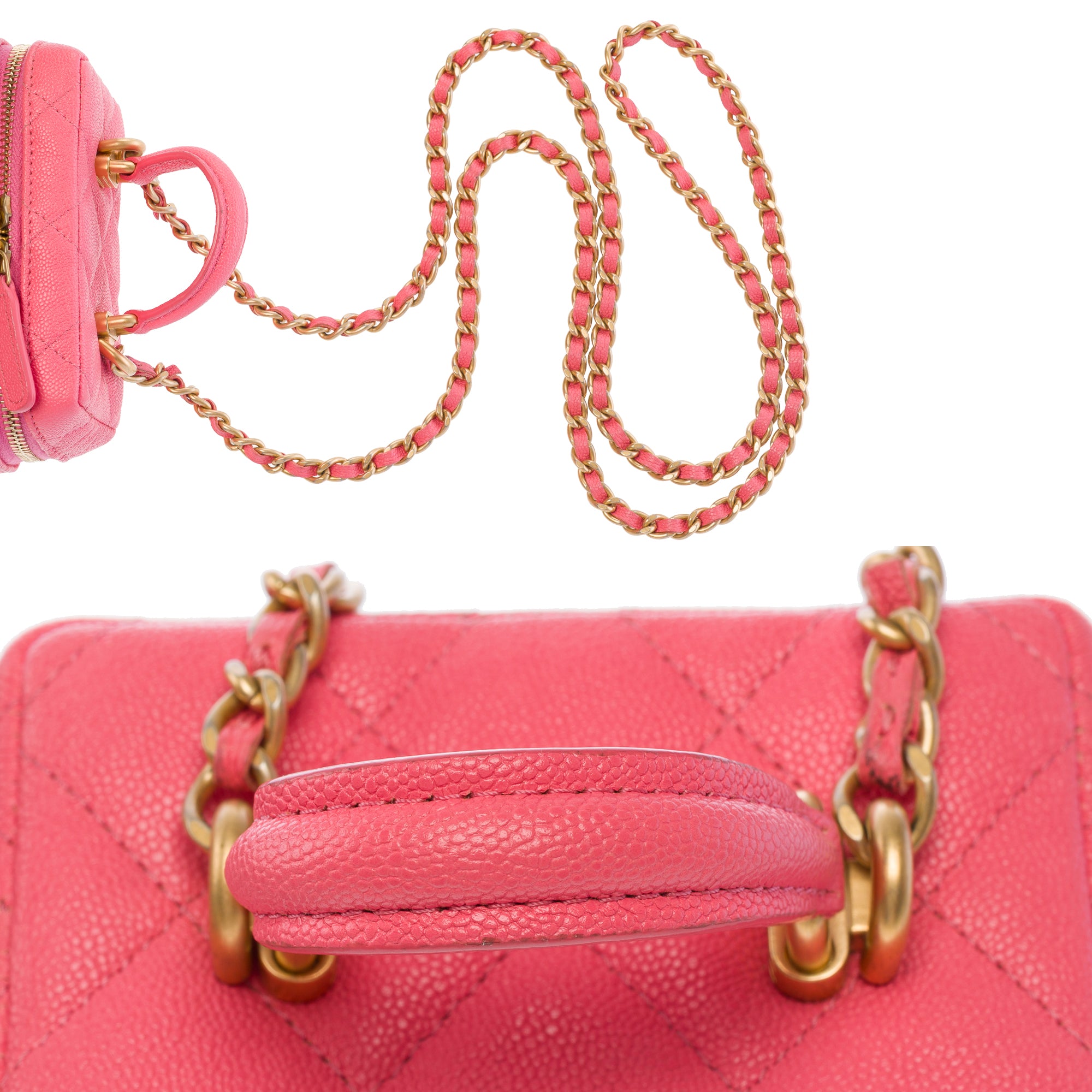 Sac CHANEL Vanity en Cuir Rose - 103734