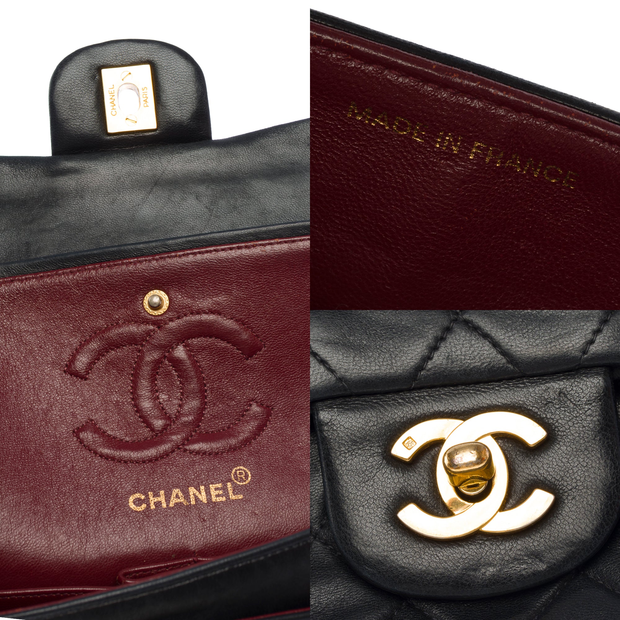 Sac CHANEL Timeless/Classique en Cuir Noir - 103744