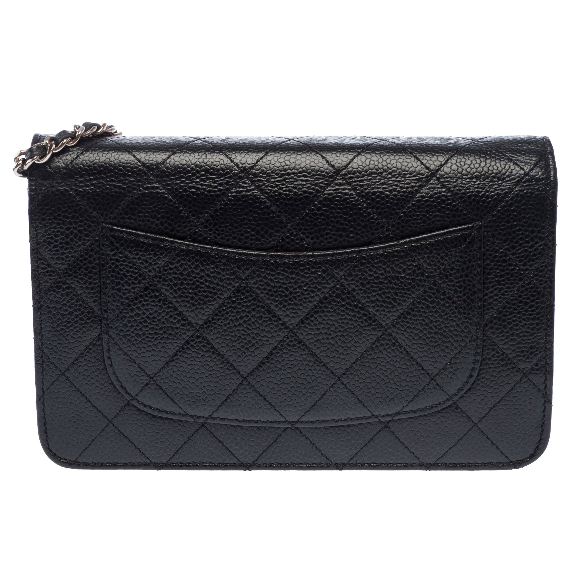 Sac CHANEL Wallet on Chain en Cuir Noir - 103736