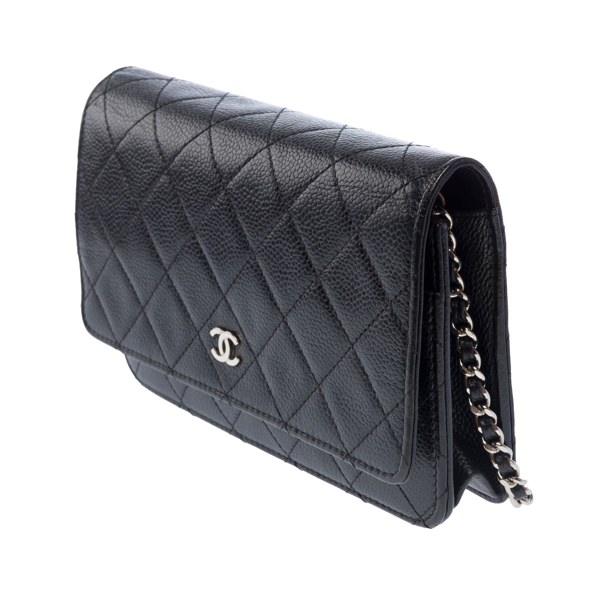 Sac CHANEL Wallet on Chain en Cuir Noir - 103736