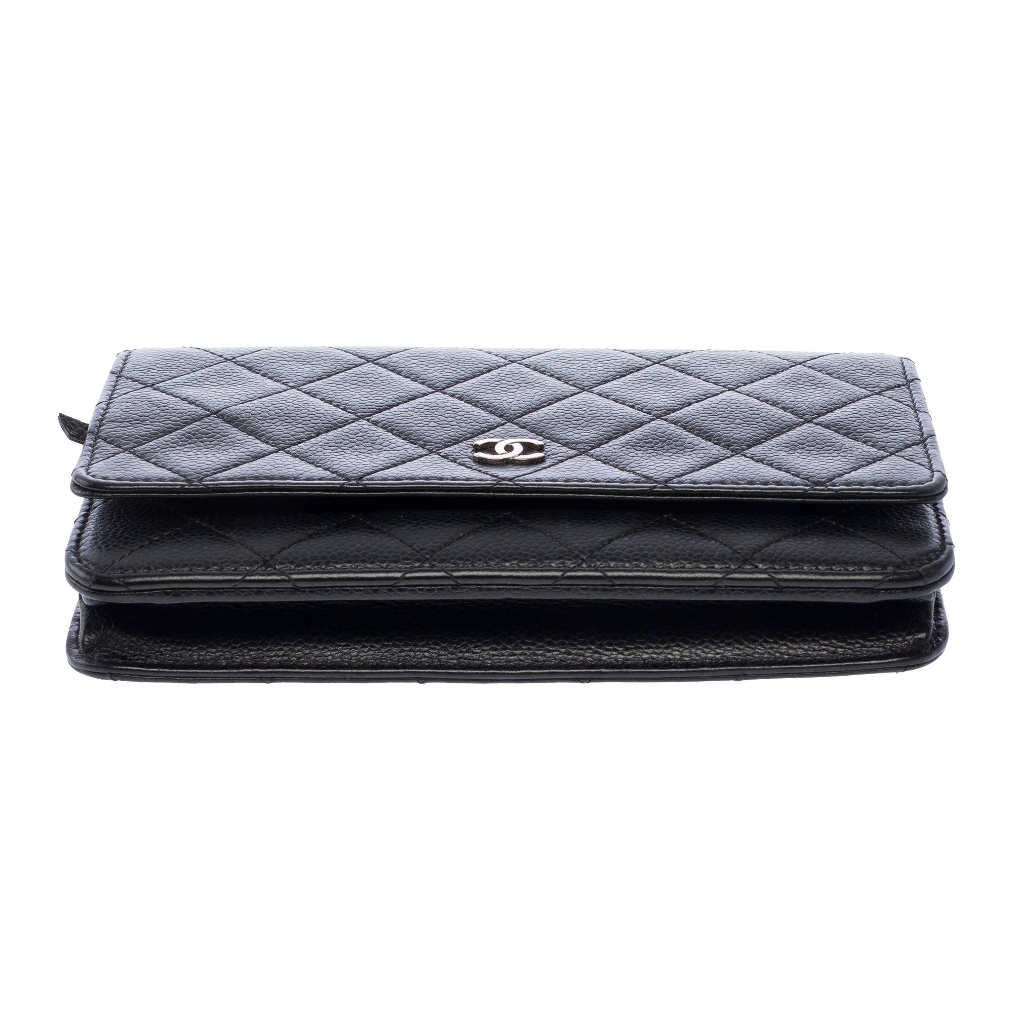 Sac CHANEL Wallet on Chain en Cuir Noir - 103736