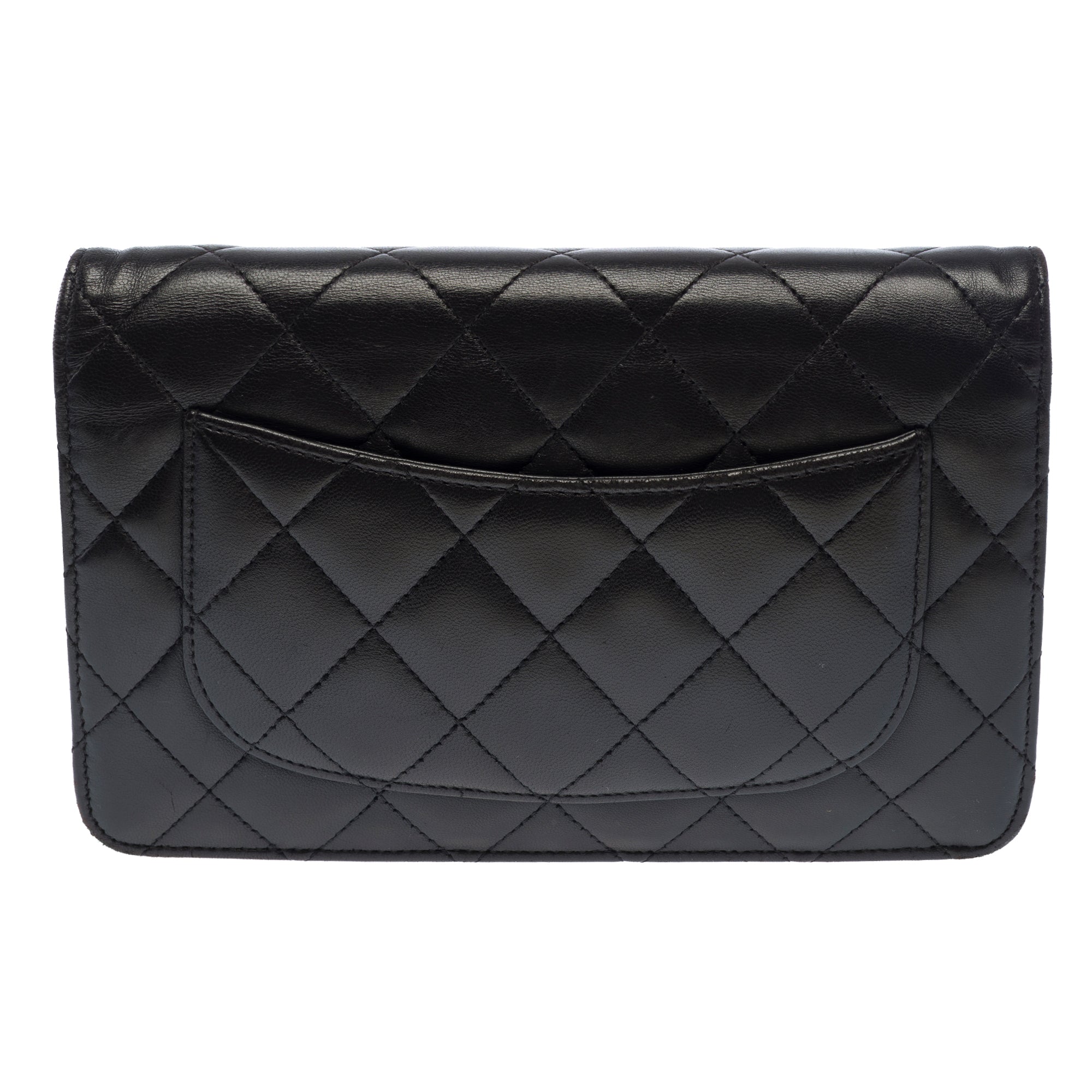 Sac CHANEL Wallet on Chain en Cuir Noir - 103737