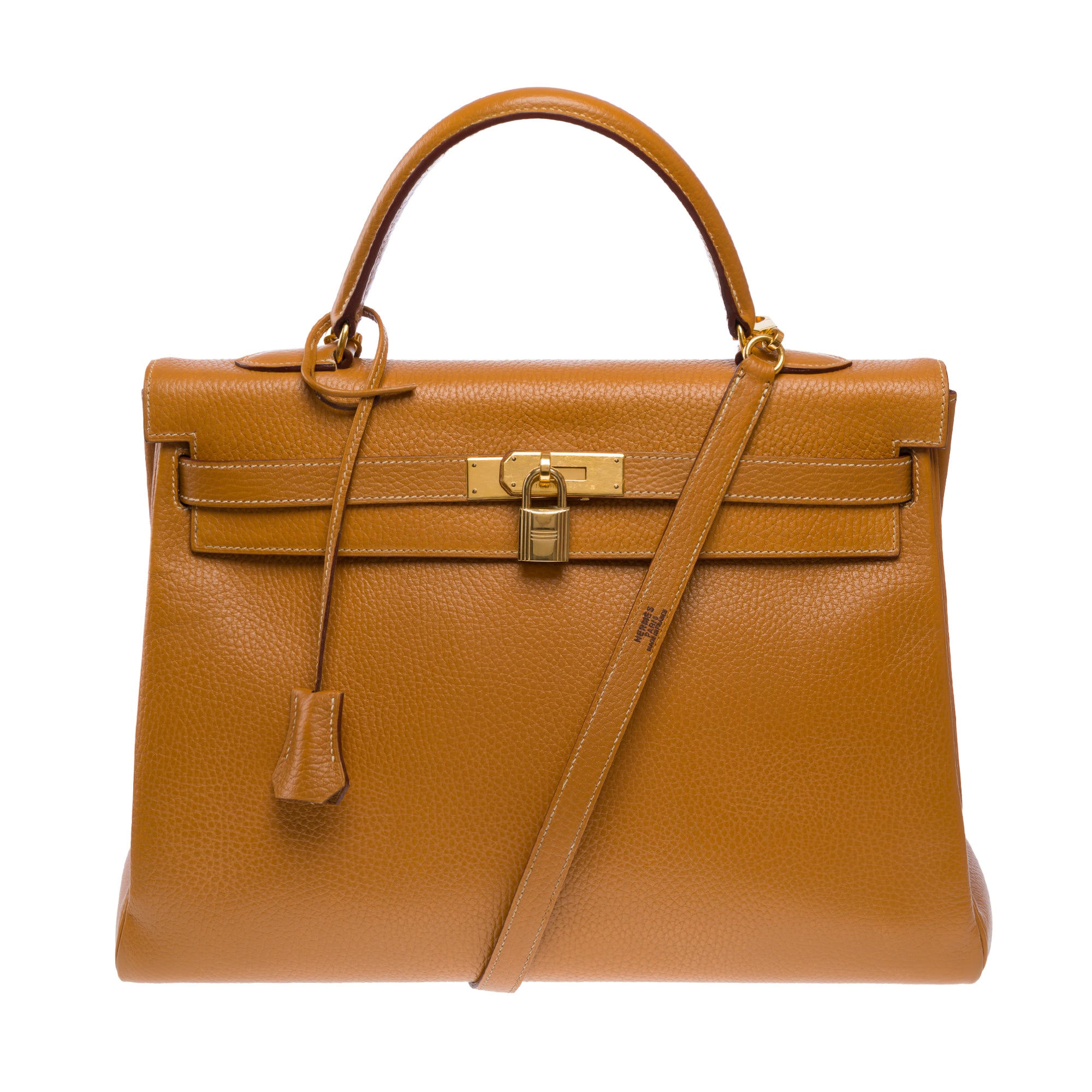 Sac HERMES Kelly 35 en Cuir Doré - 103609