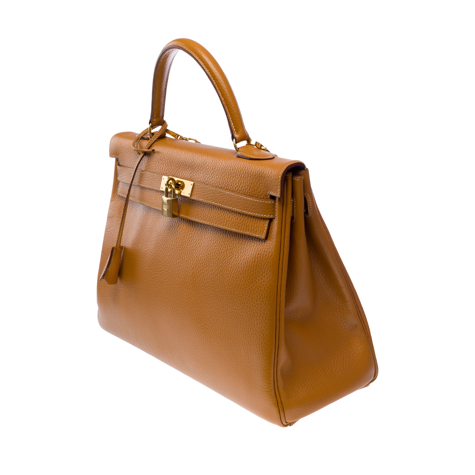 Sac HERMES Kelly 35 en Cuir Doré - 103609