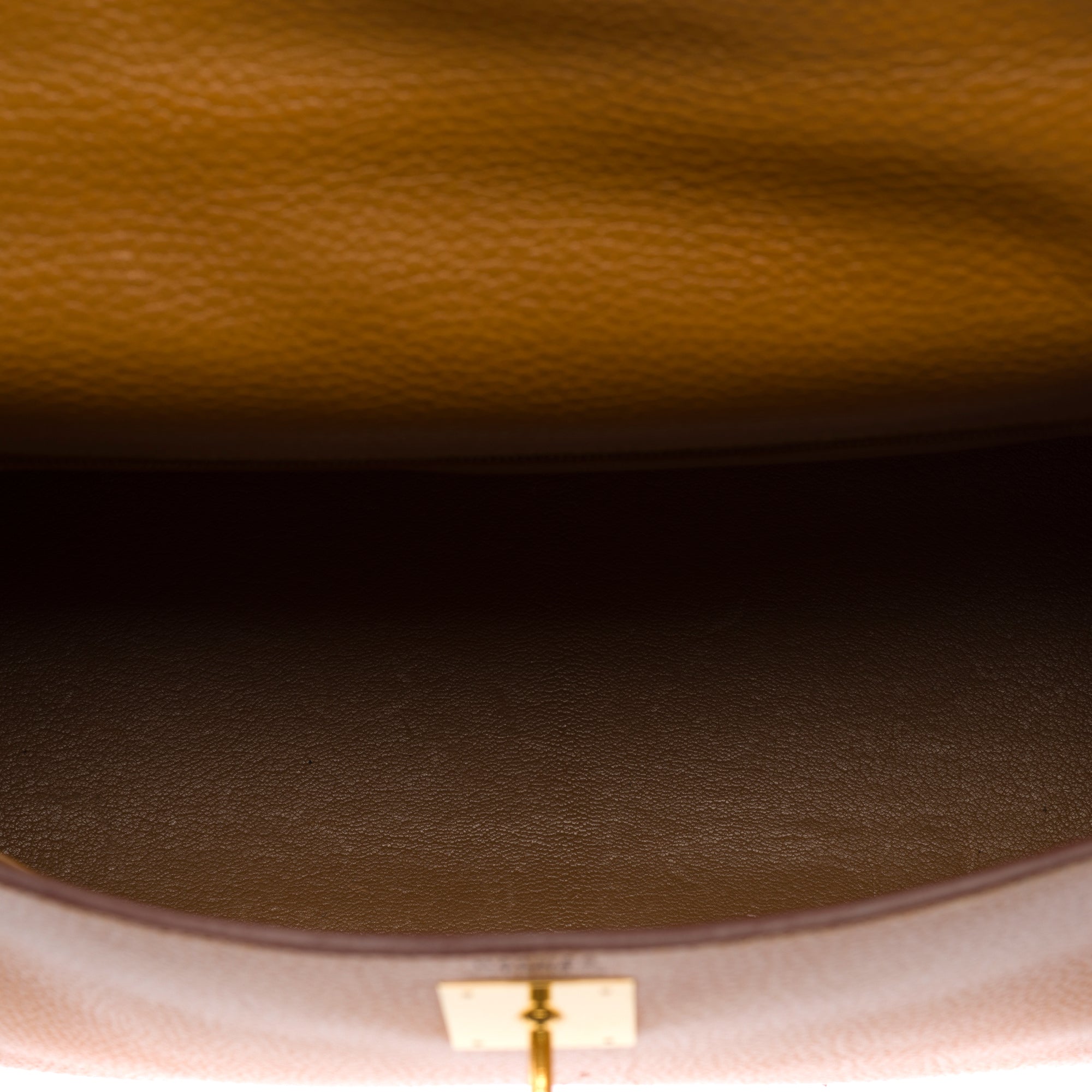 Sac HERMES Kelly 35 en Cuir Doré - 103609
