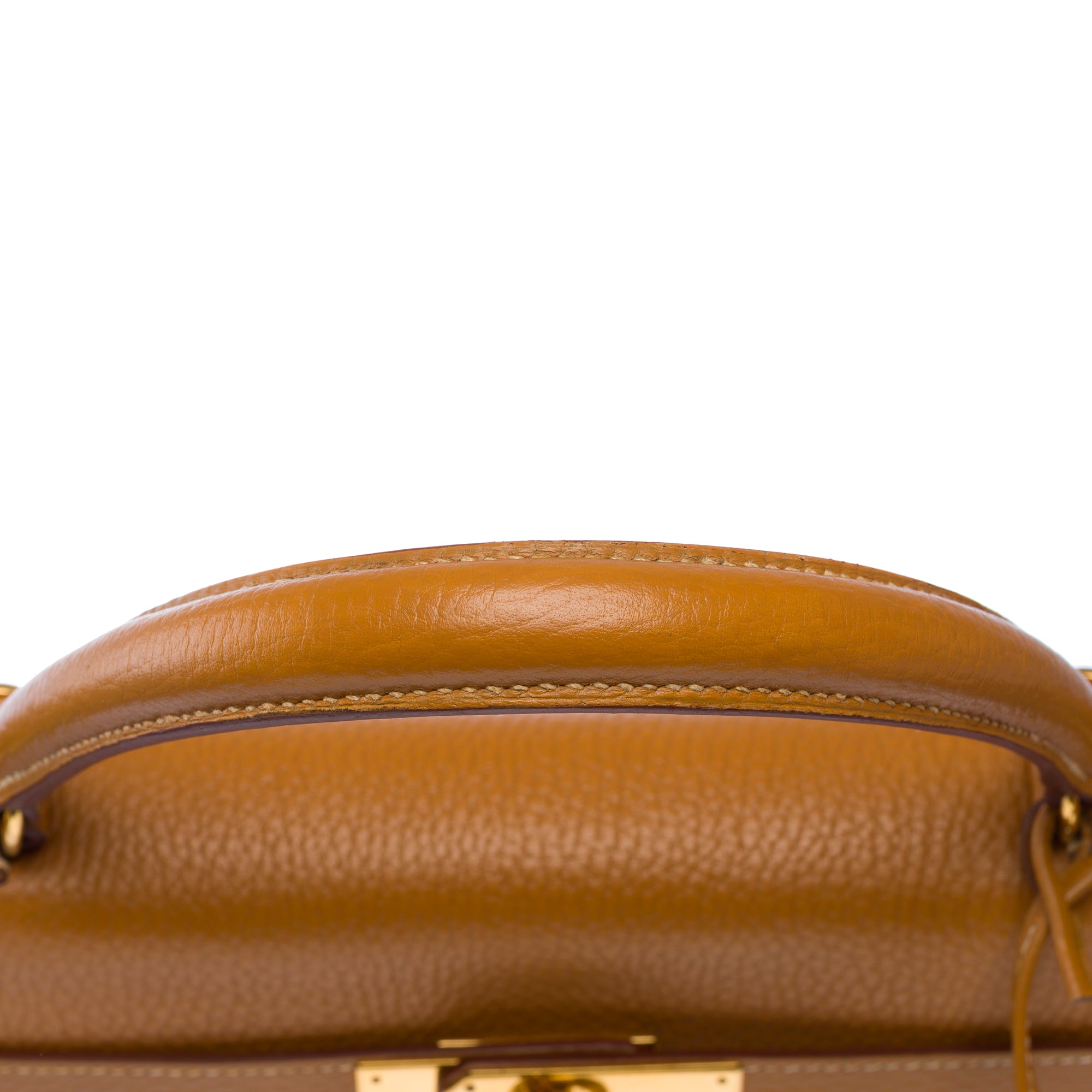 Sac HERMES Kelly 35 en Cuir Doré - 103609