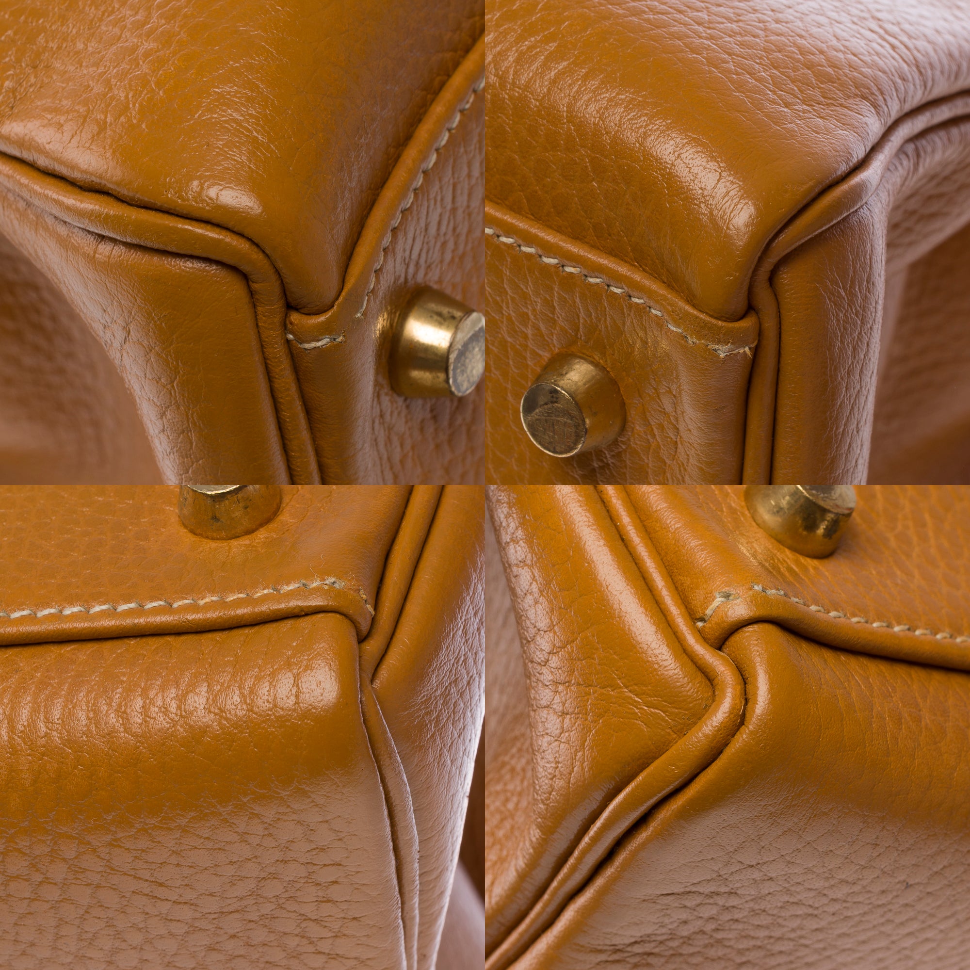 Sac HERMES Kelly 35 en Cuir Doré - 103609