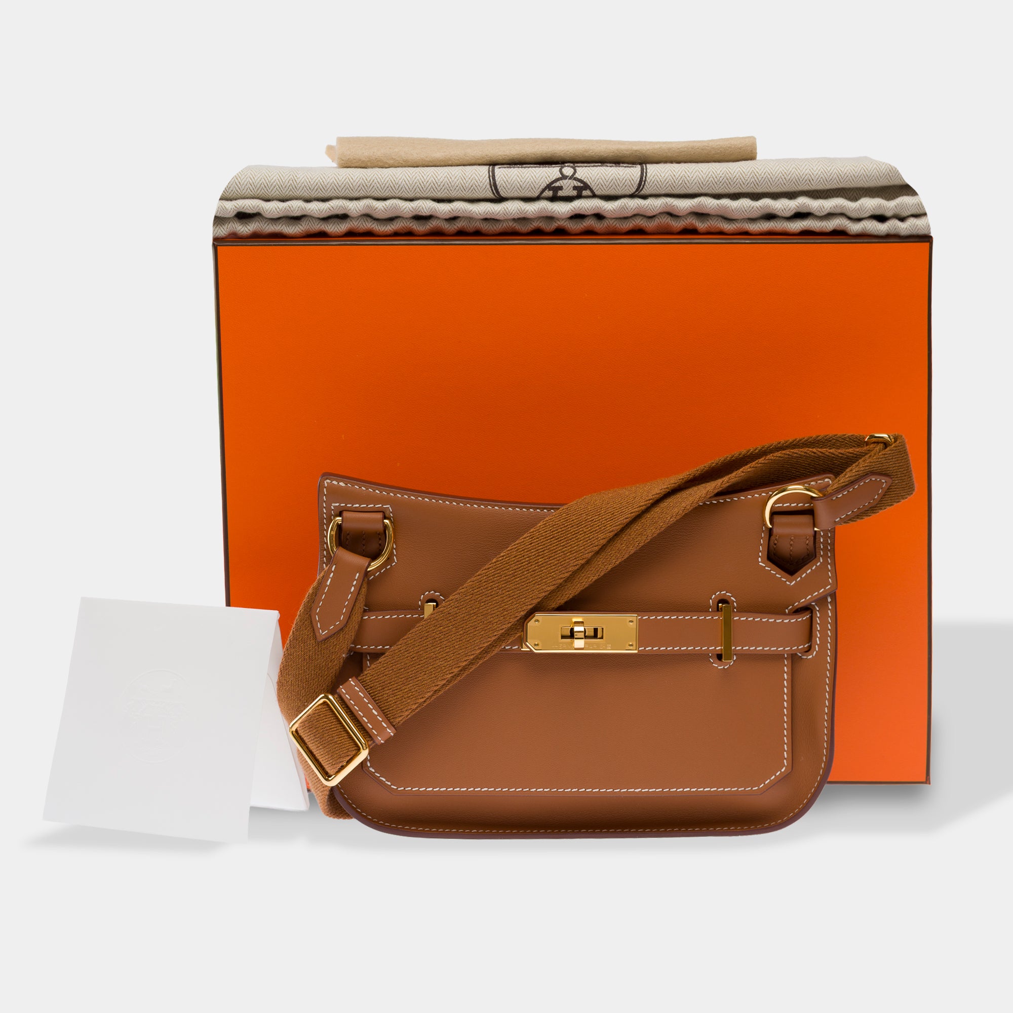 Sac HERMES Jypsiere en Cuir Doré - 103749