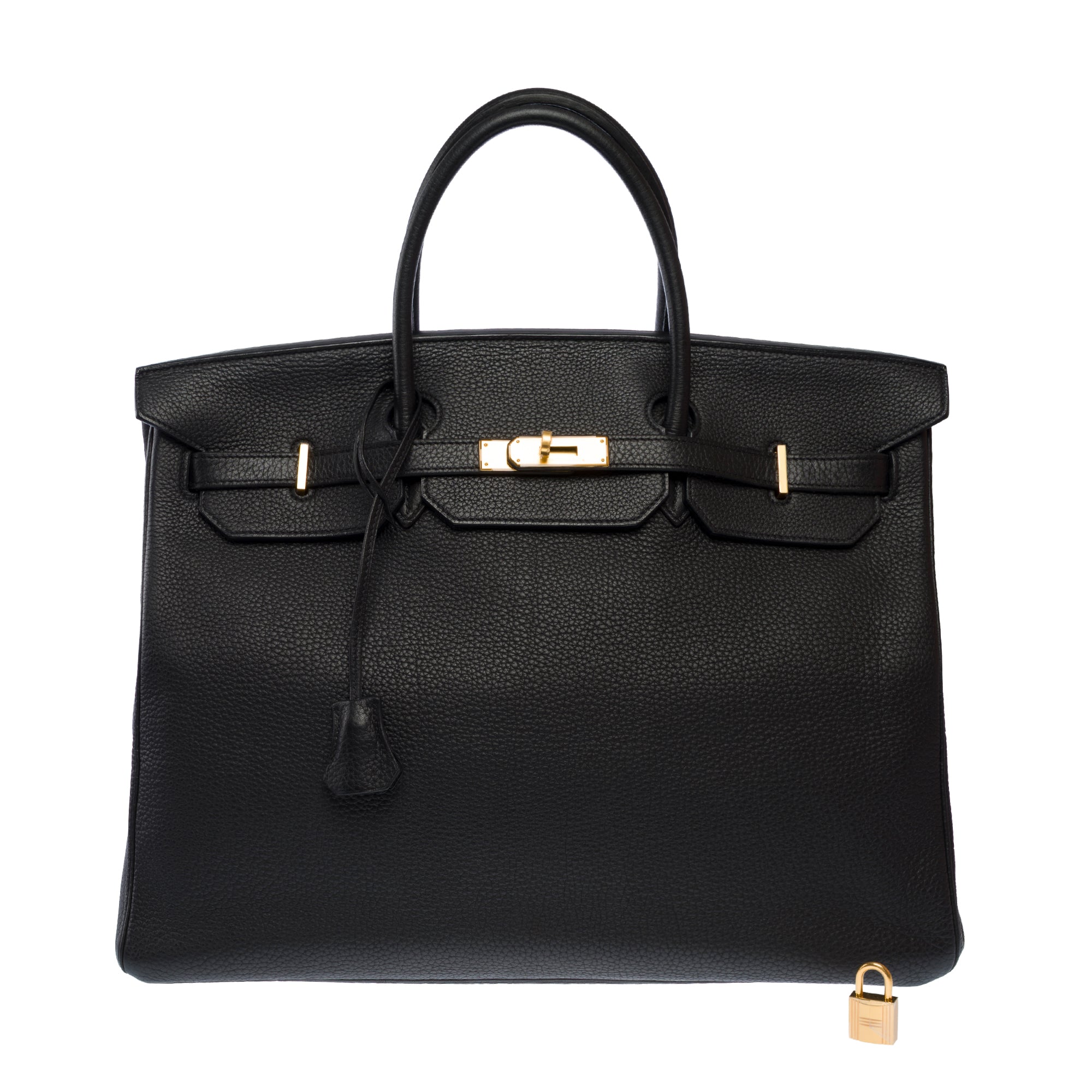 Sac HERMES Birkin 40 en Cuir Noir - 103751