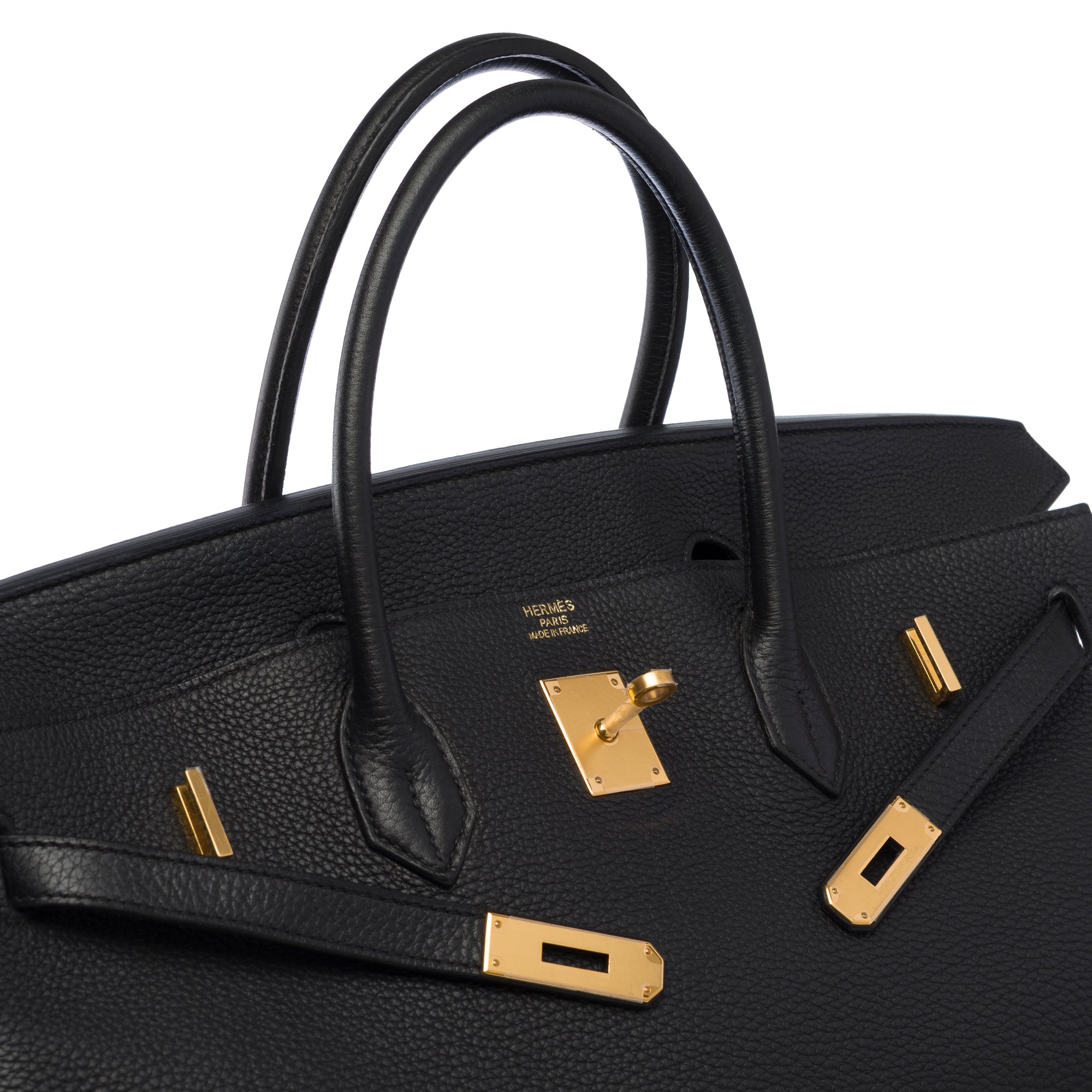 Sac HERMES Birkin 40 en Cuir Noir - 103751