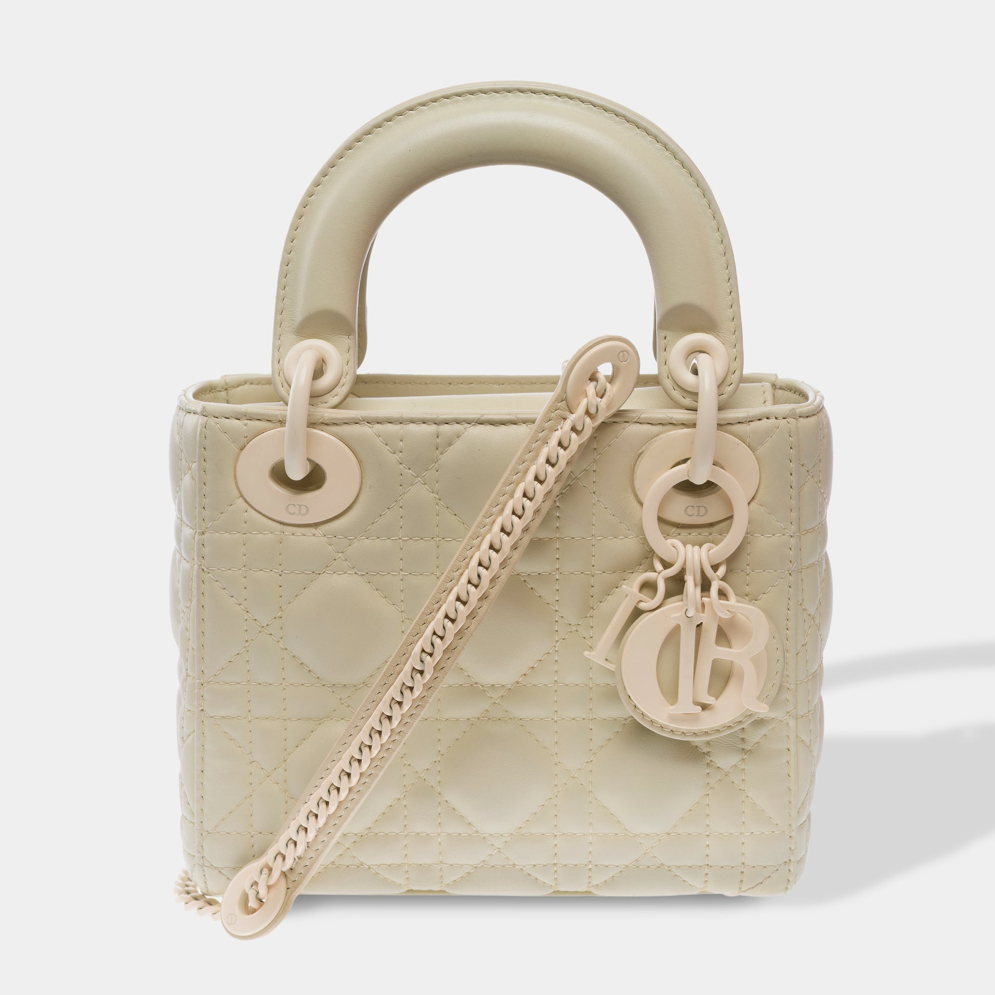 Sac DIOR Lady Dior en Cuir Beige - 103758