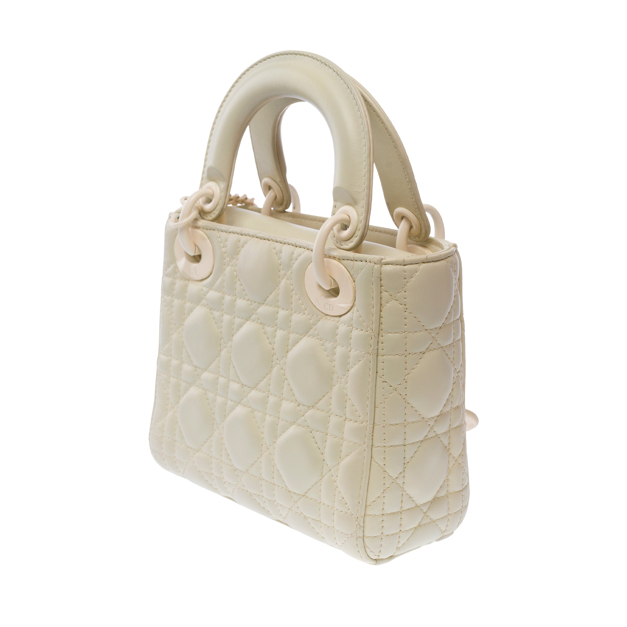 Sac DIOR Lady Dior en Cuir Beige - 103758
