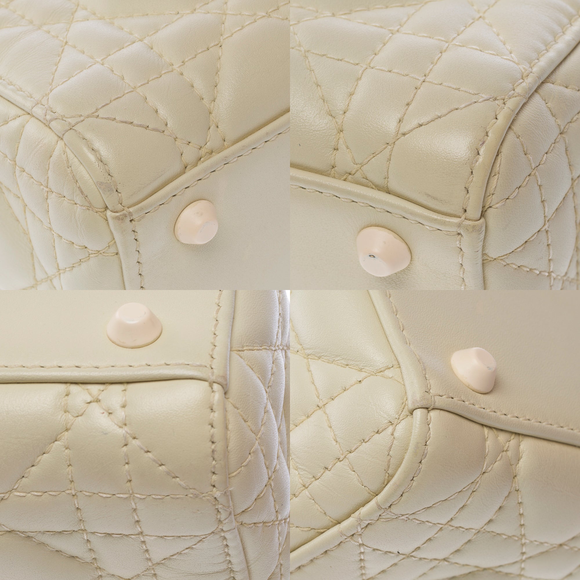 Sac DIOR Lady Dior en Cuir Beige - 103758