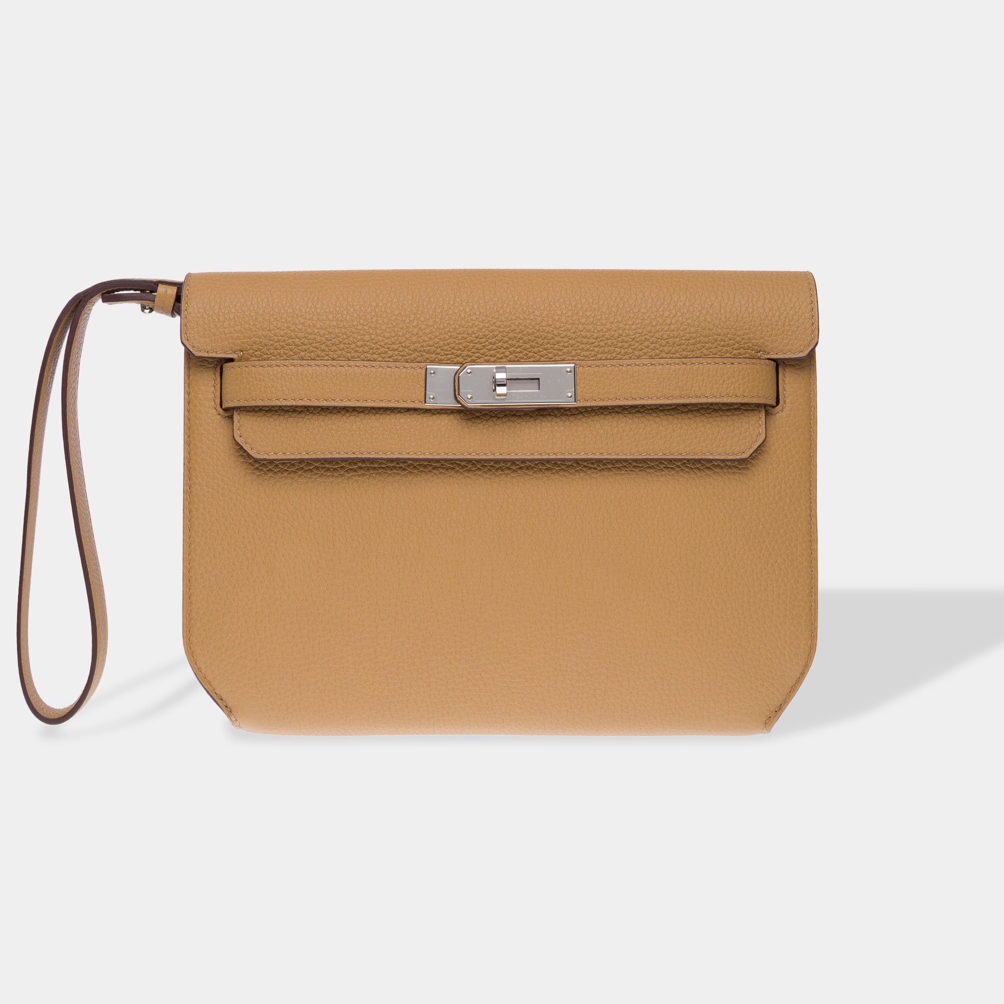 Sac HERMES Kelly Depeches en Cuir Beige - 102483