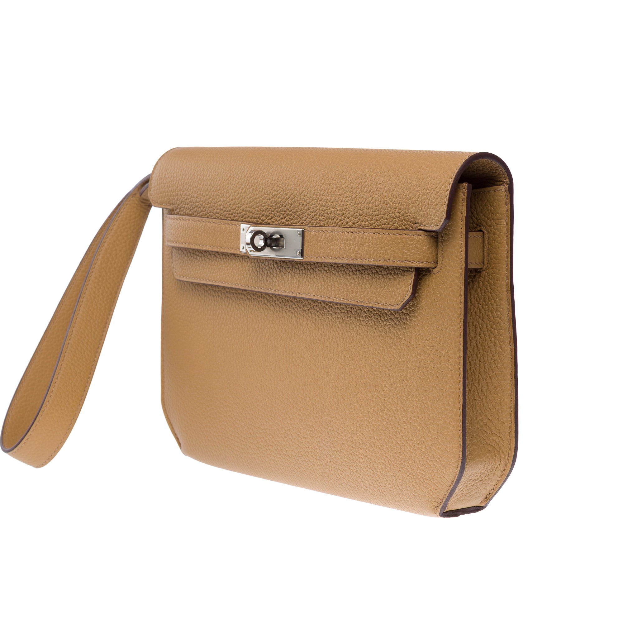 Sac HERMES Kelly Depeches en Cuir Beige - 102483