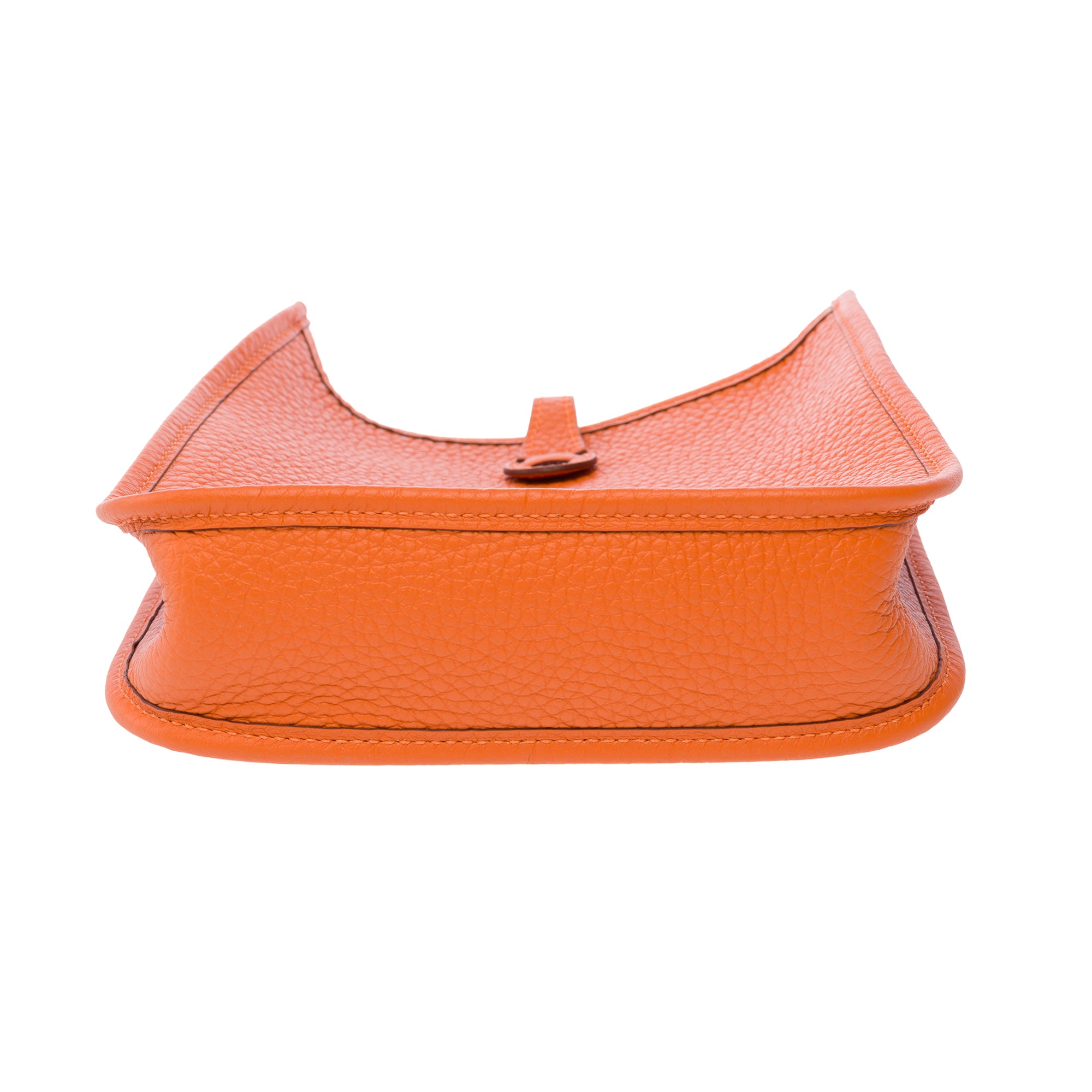 Sac HERMES Mini Evelyne en Cuir Orange - 103764
