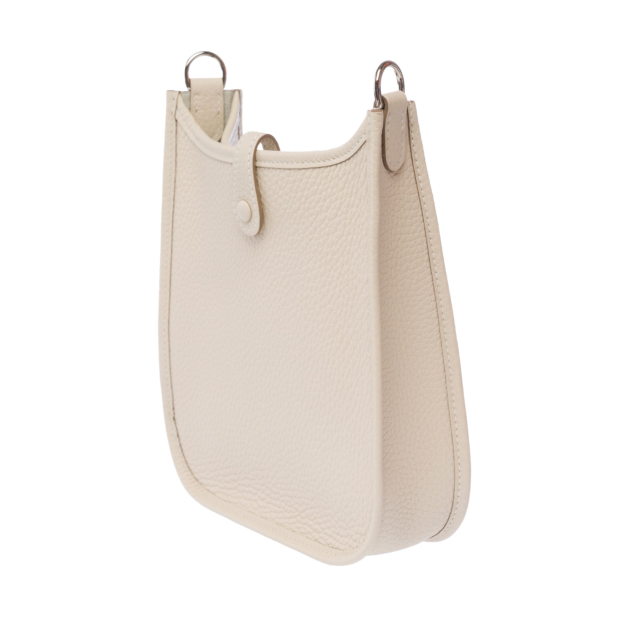 Sac HERMES Mini Evelyne en Cuir Blanc - 103765