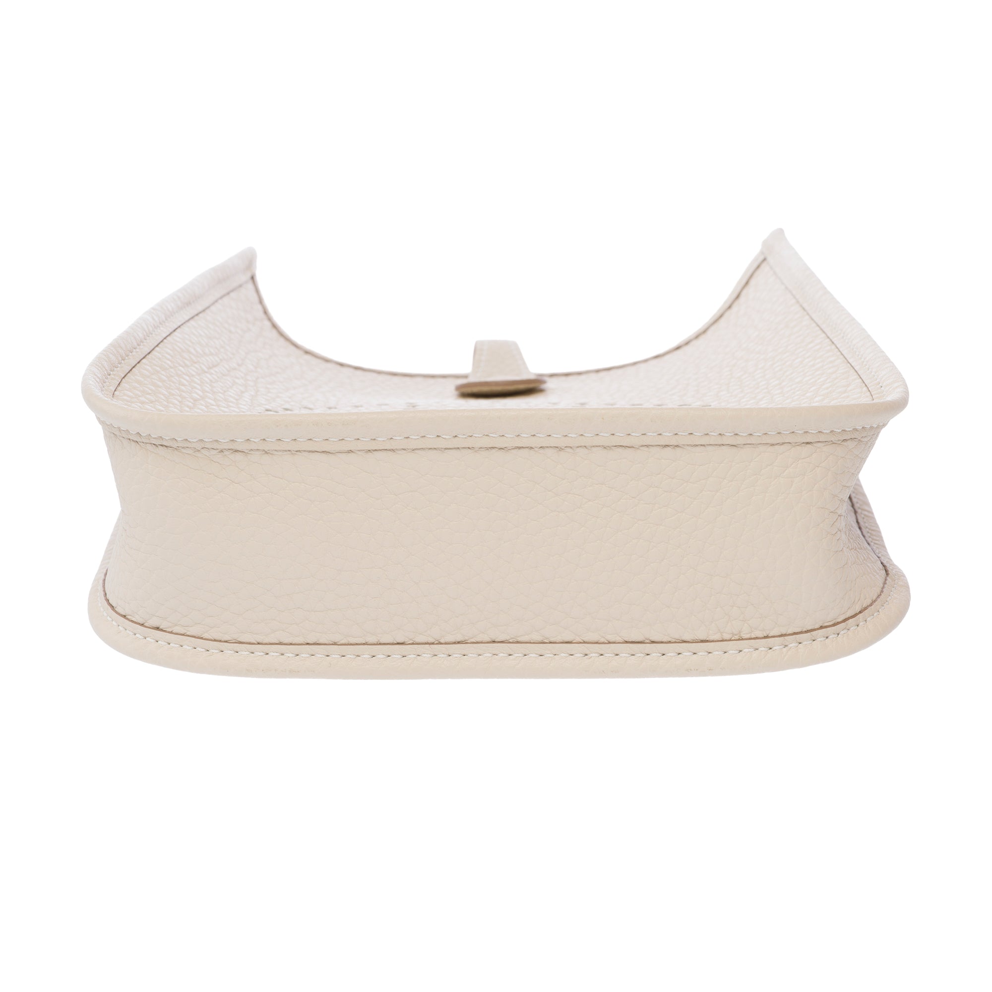 Sac HERMES Mini Evelyne en Cuir Blanc - 103765
