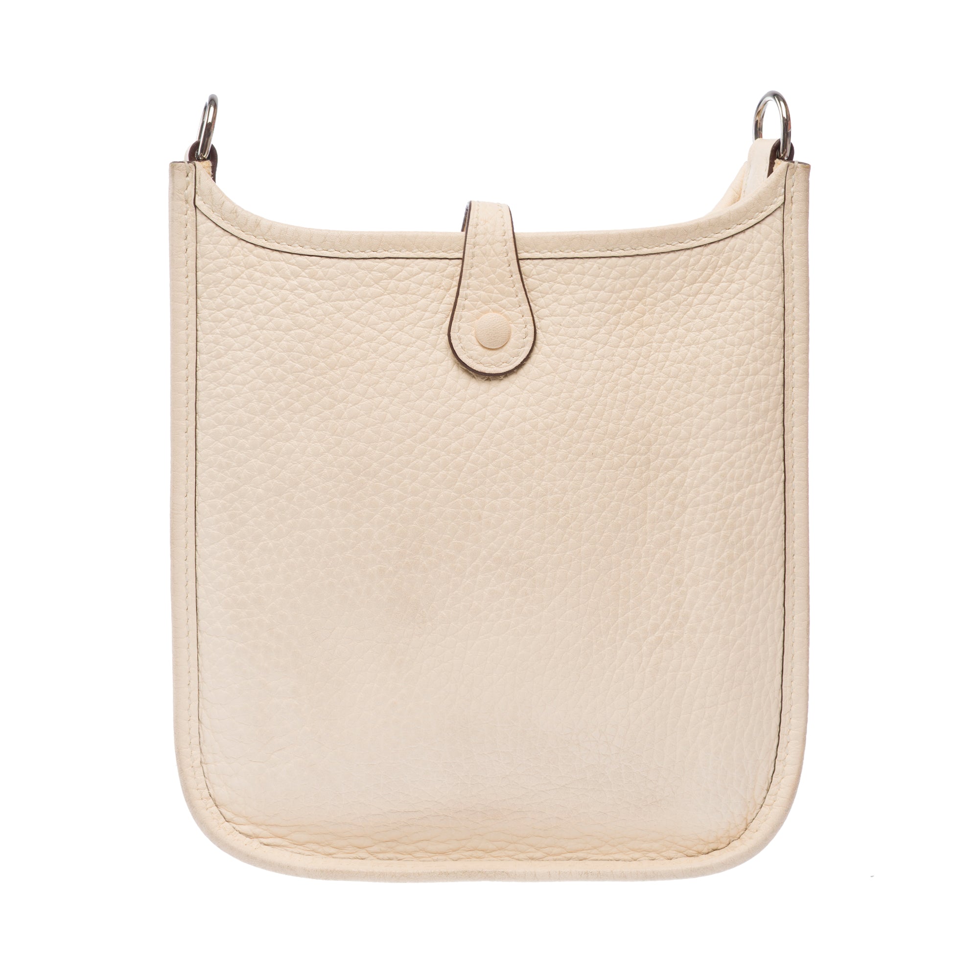 Sac HERMES Mini Evelyne en Cuir Blanc - 103768
