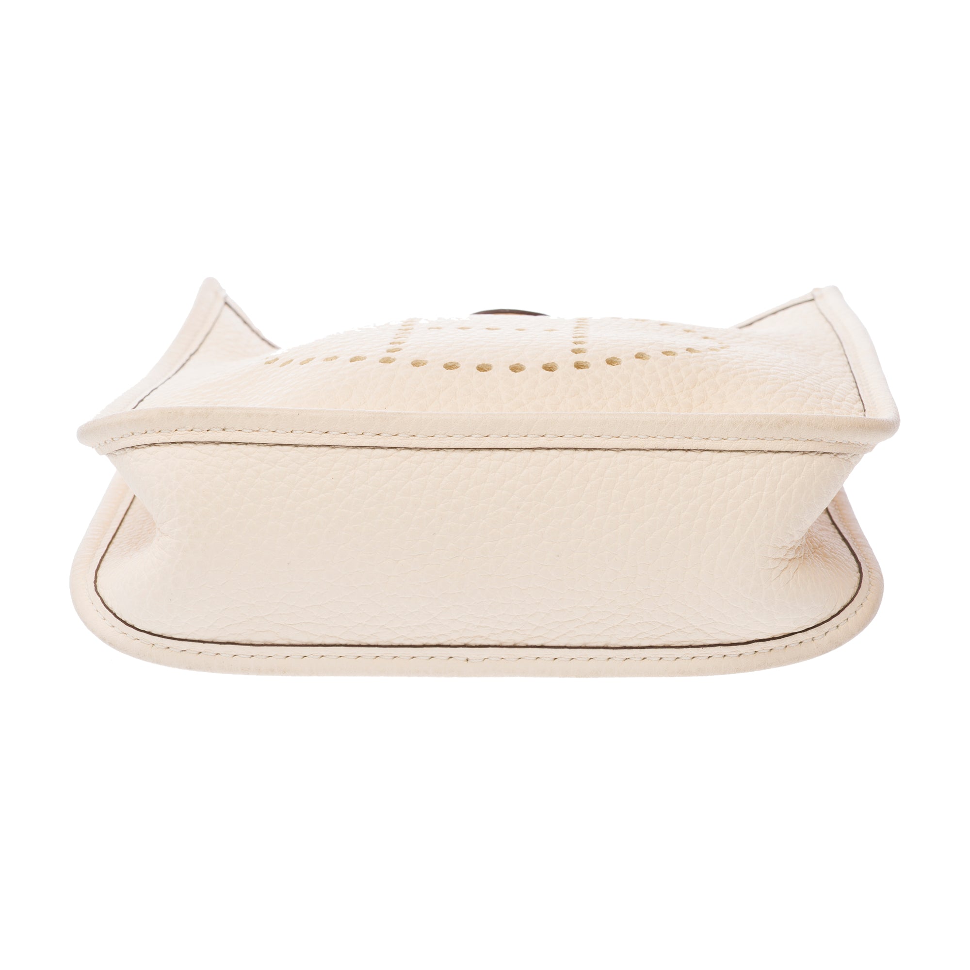 Sac HERMES Mini Evelyne en Cuir Blanc - 103768