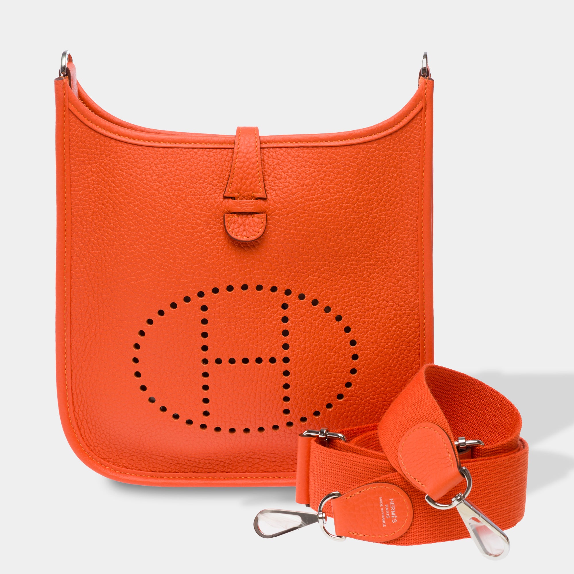 Sac HERMES Evelyne en Cuir Orange - 103770