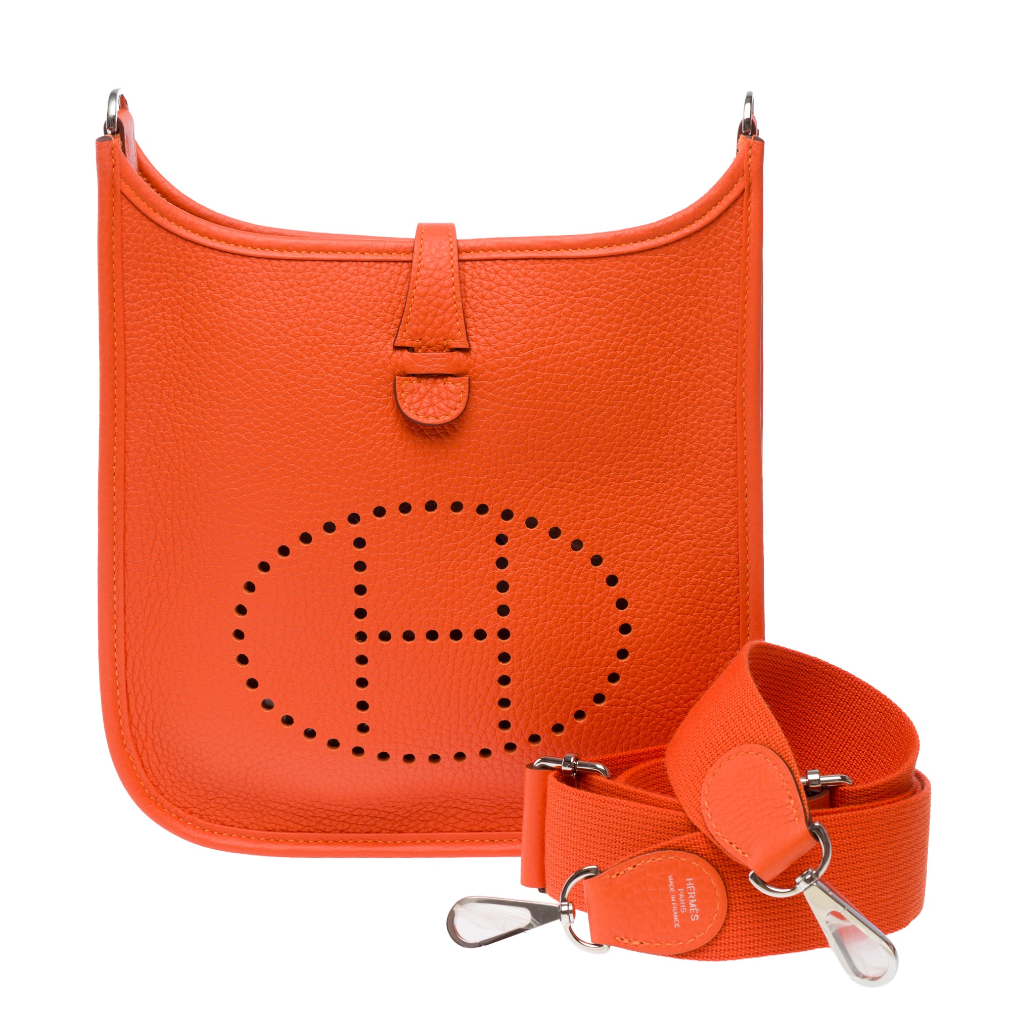 Sac HERMES Evelyne en Cuir Orange - 103770