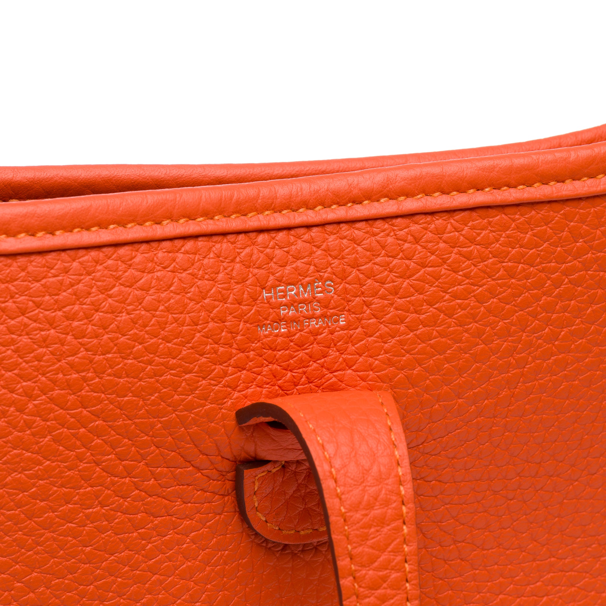 Sac HERMES Evelyne en Cuir Orange - 103770
