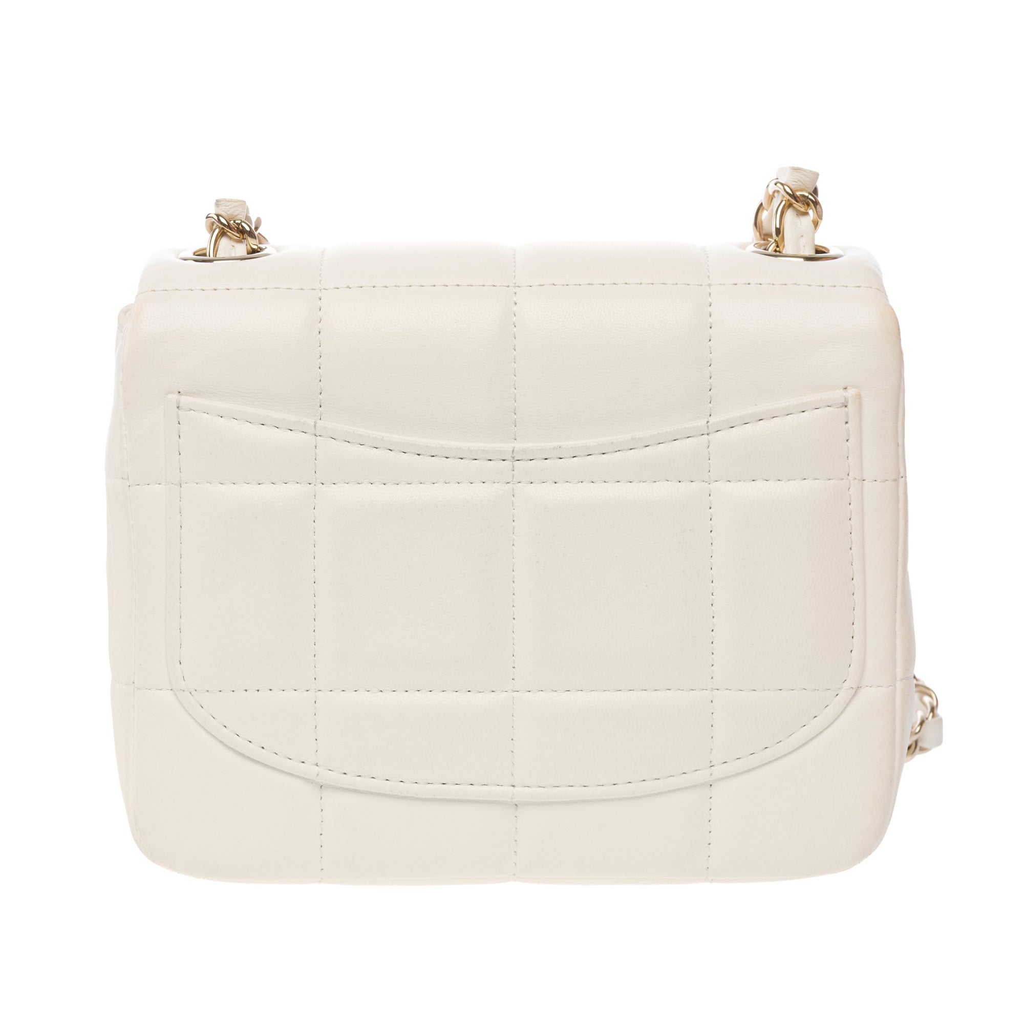 Sac CHANEL Timeless/Classique en Cuir Blanc - 103771