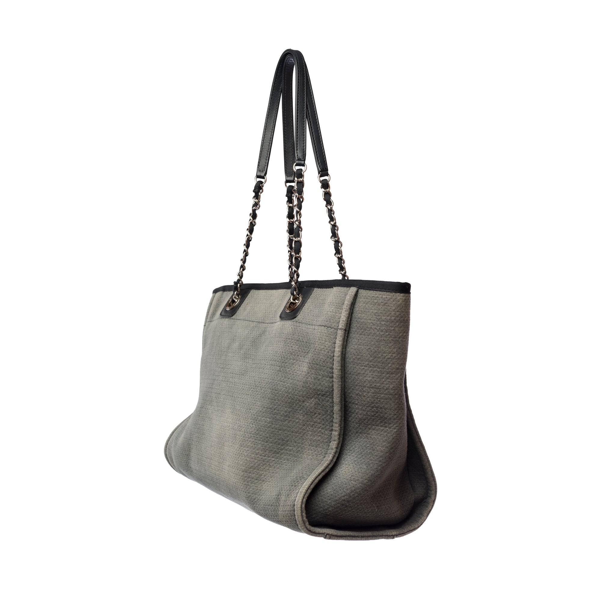 Sac CHANEL Deauville en Denim Gris - 103773