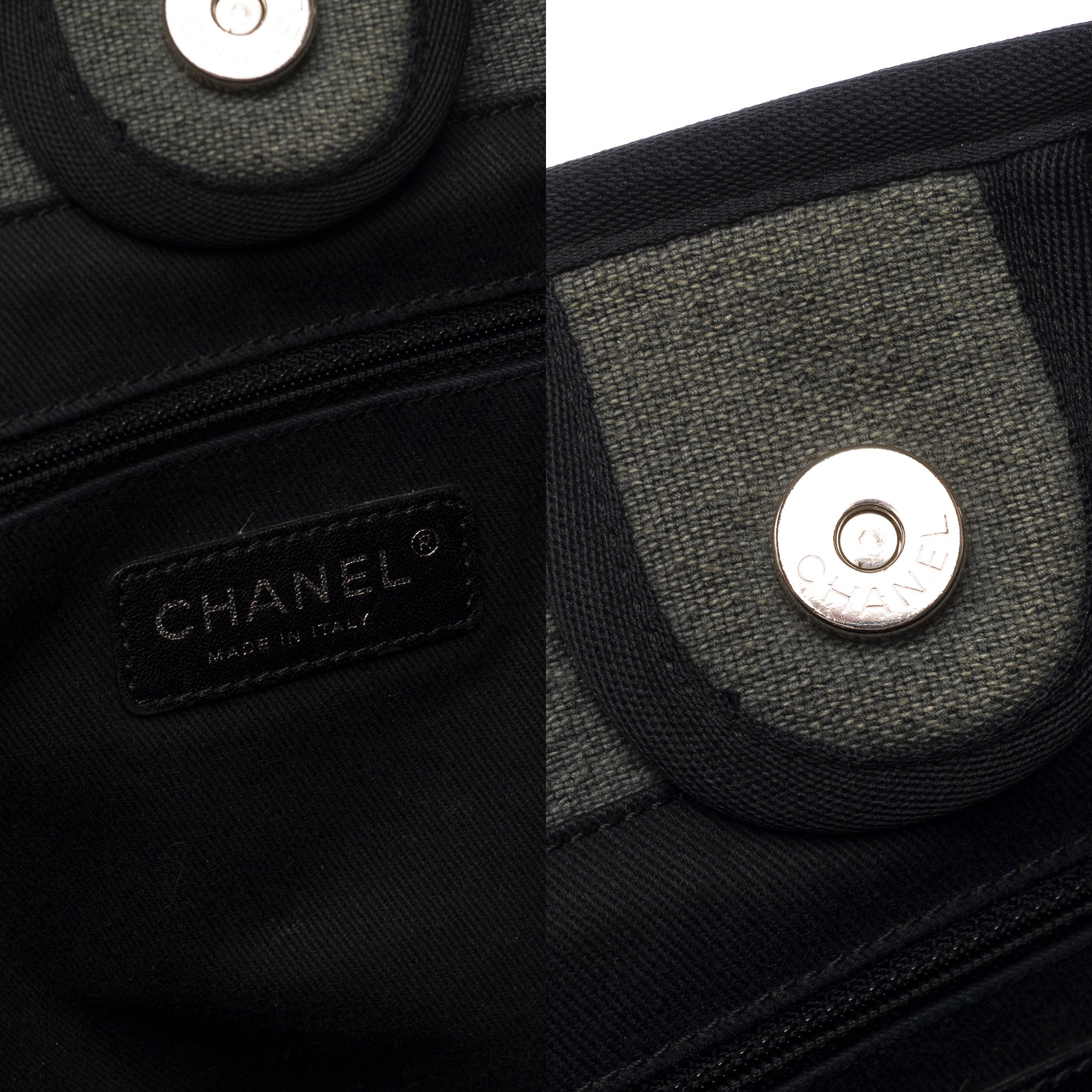 Sac CHANEL Deauville en Denim Gris - 103773