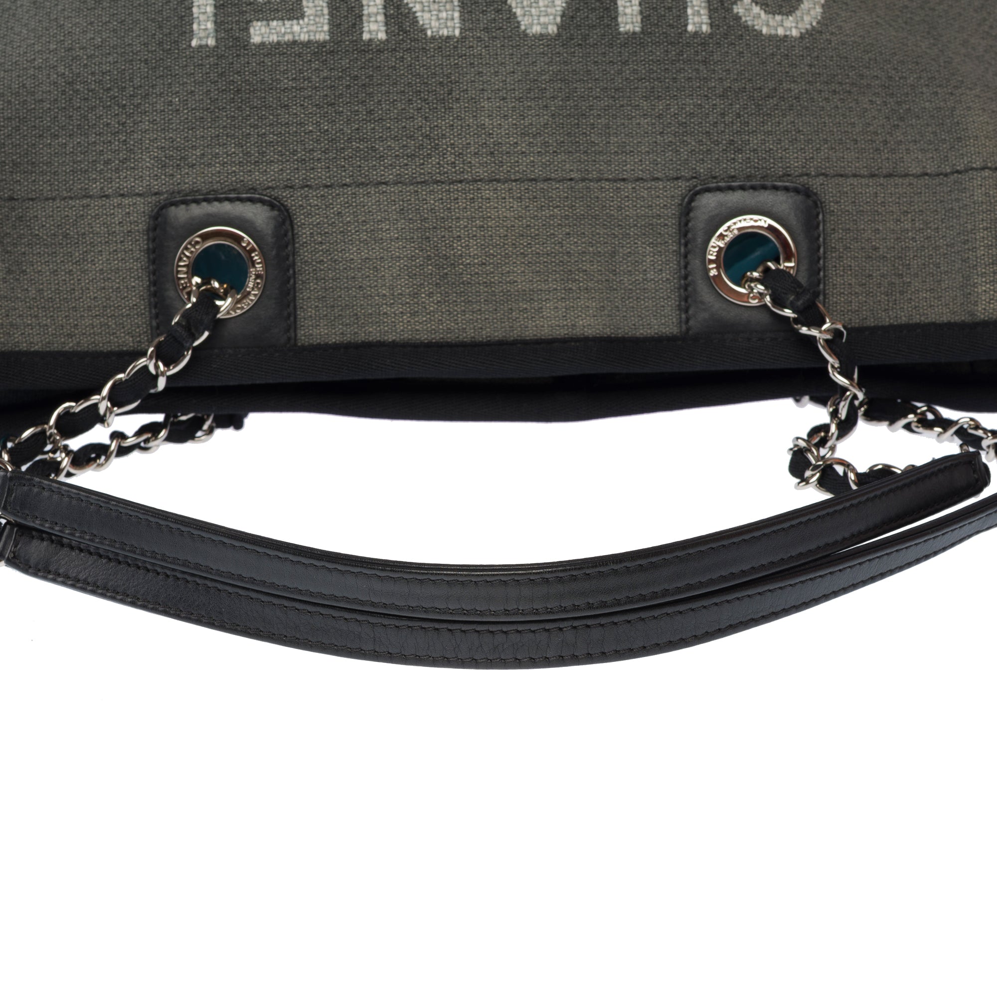 Sac CHANEL Deauville en Denim Gris - 103773