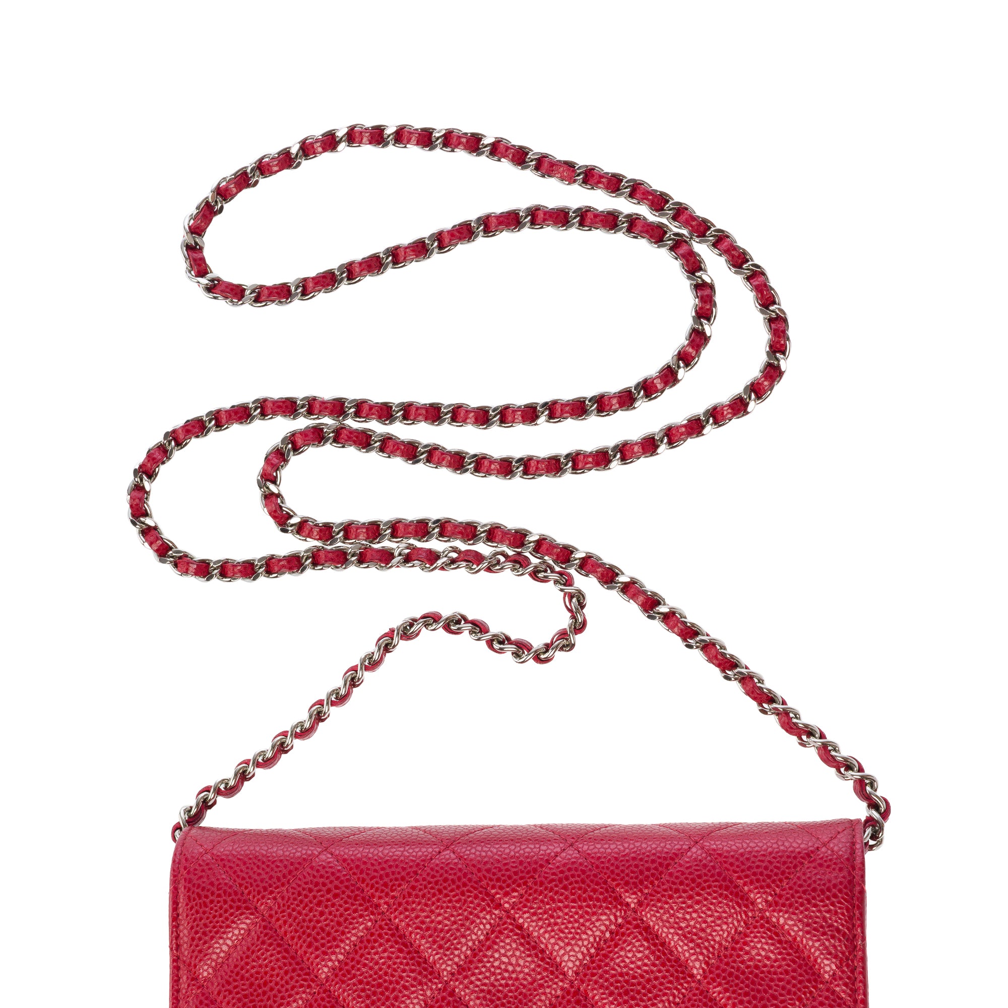 Sac CHANEL Wallet on Chain en Cuir Rouge - 103777