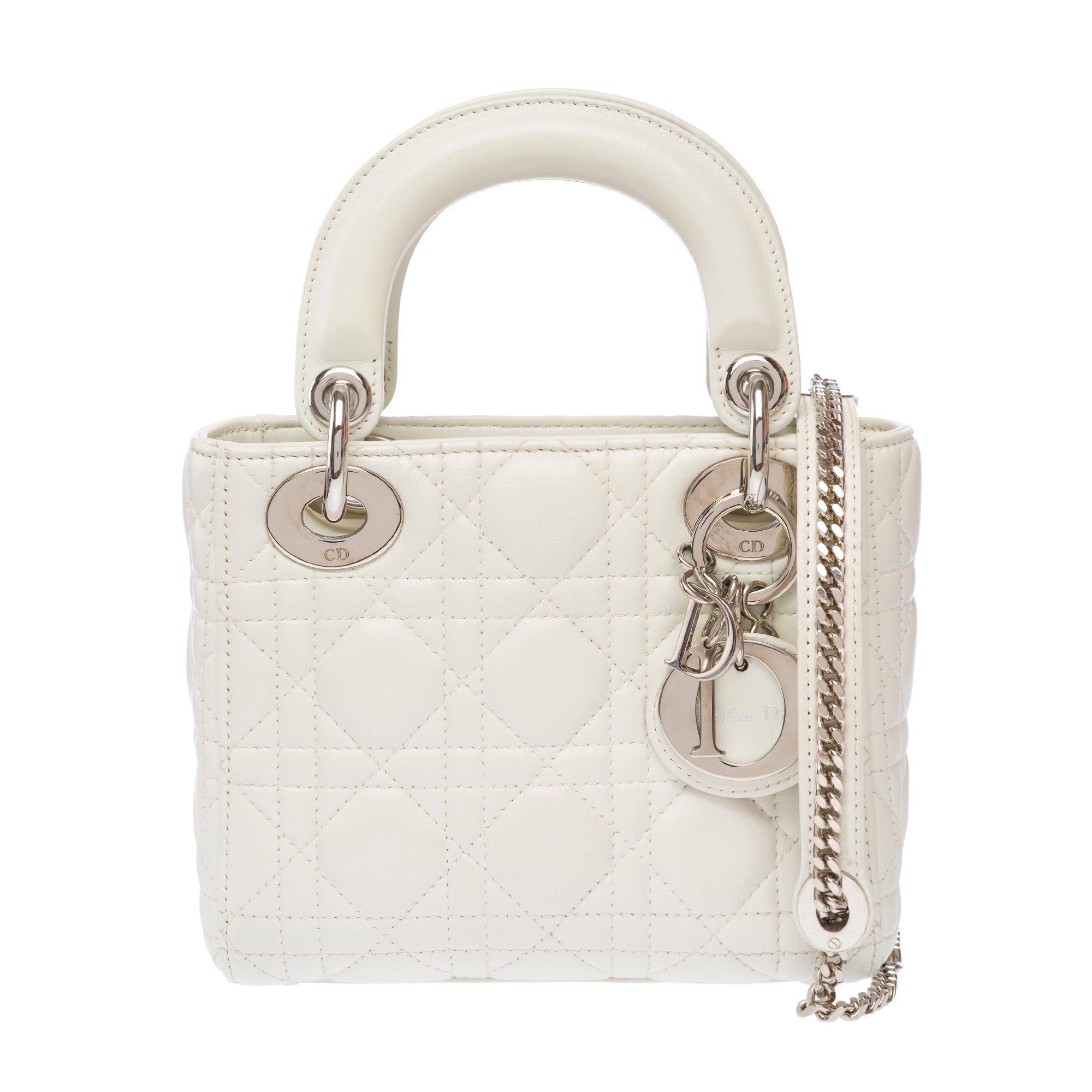 Sac DIOR Lady Dior en Cuir Blanc - 103780