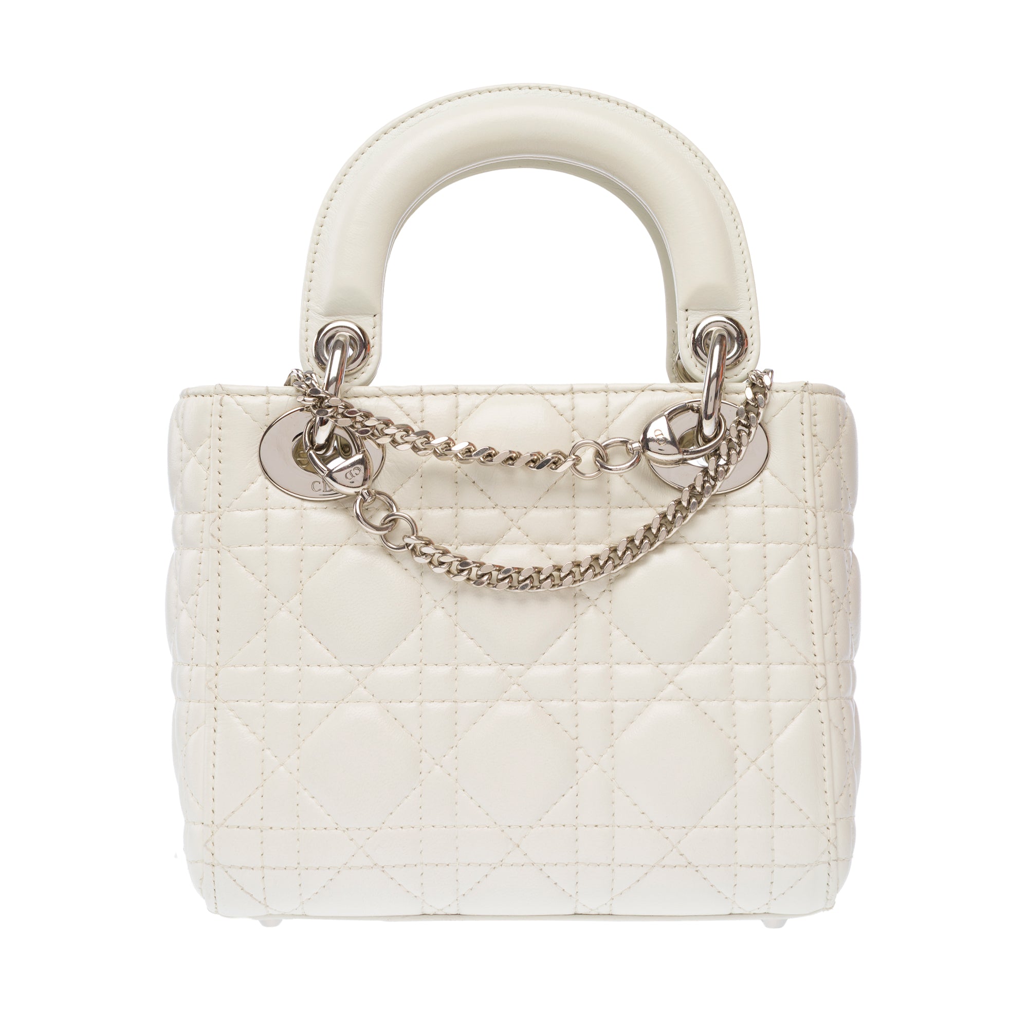 Sac DIOR Lady Dior en Cuir Blanc - 103780