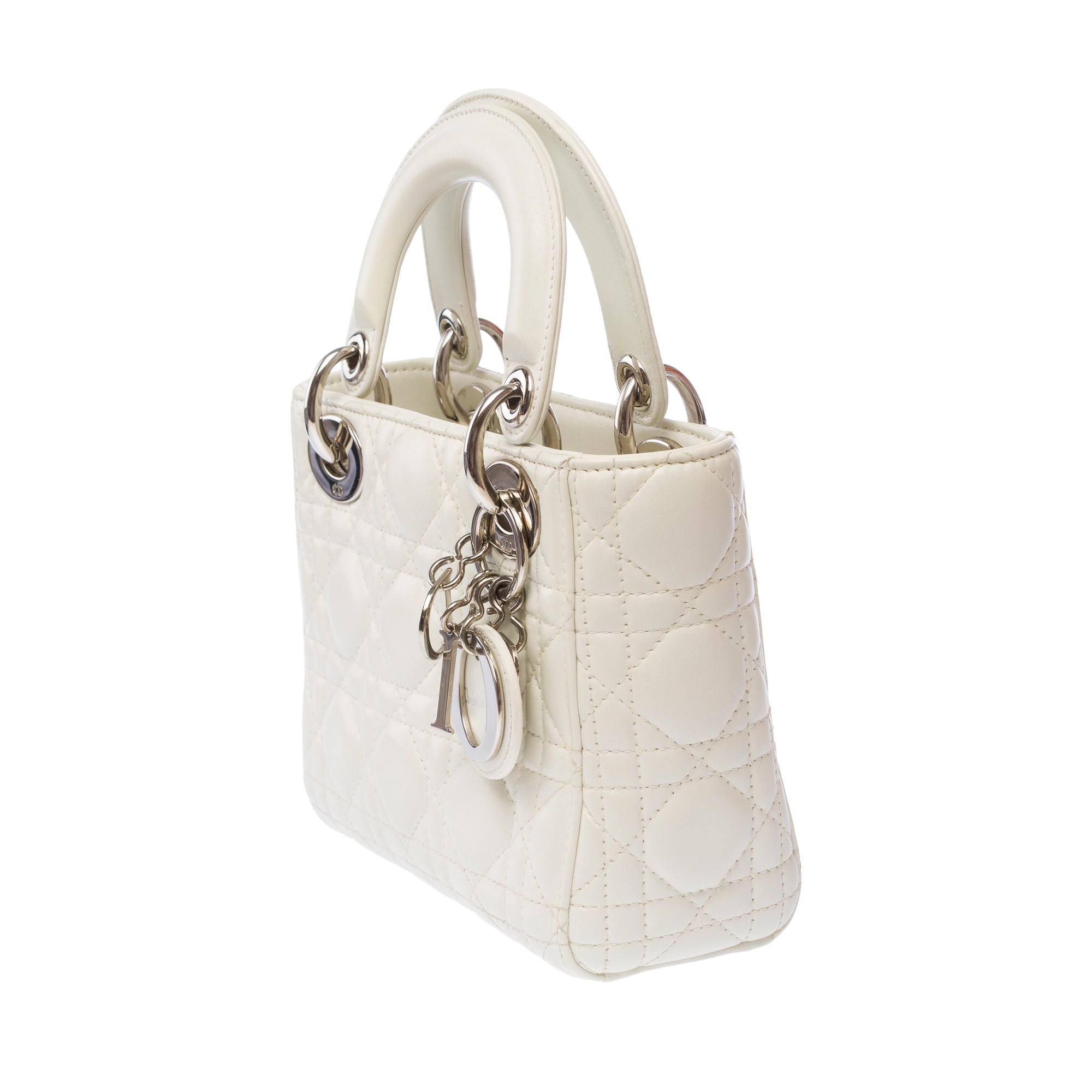 Sac DIOR Lady Dior en Cuir Blanc - 103780