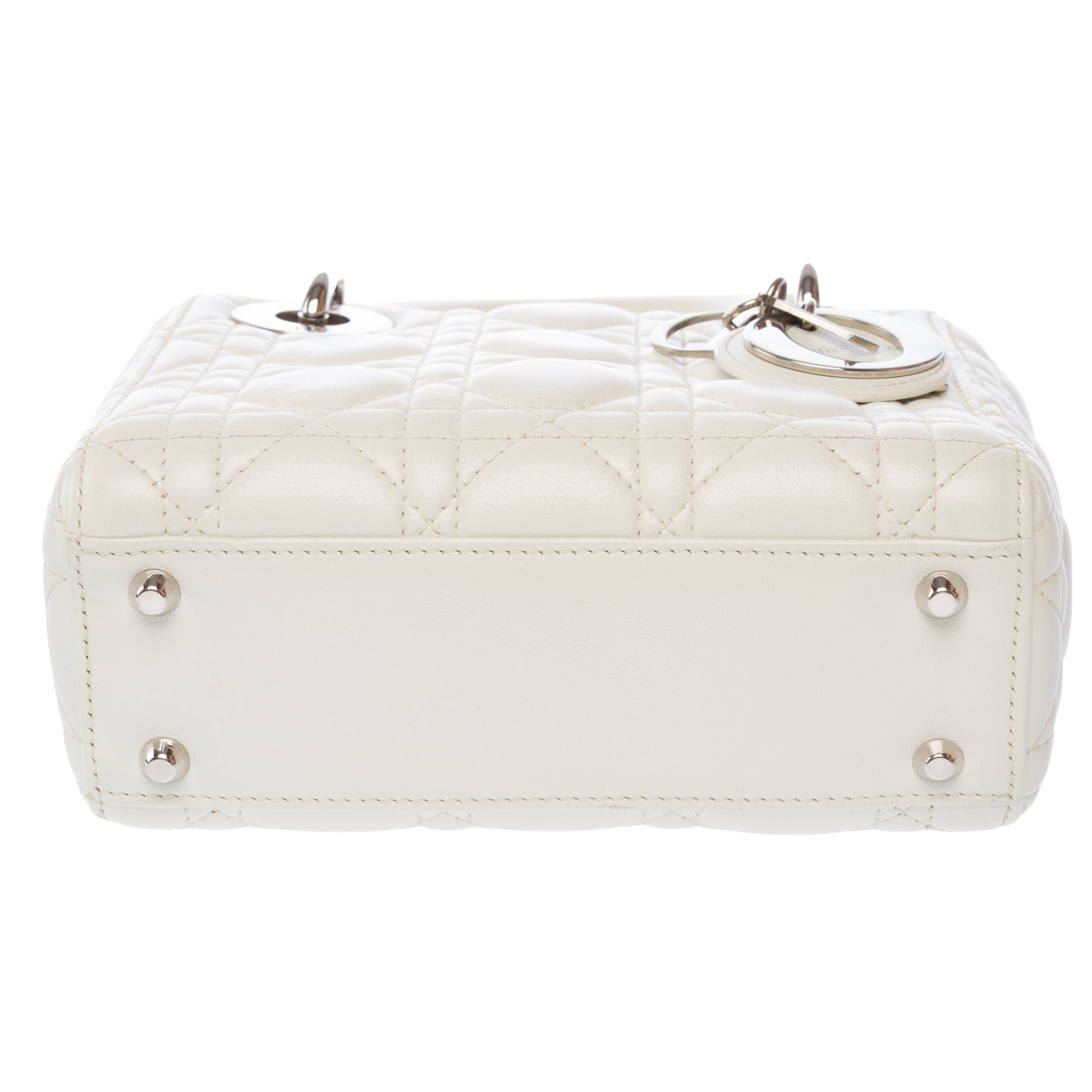 Sac DIOR Lady Dior en Cuir Blanc - 103780