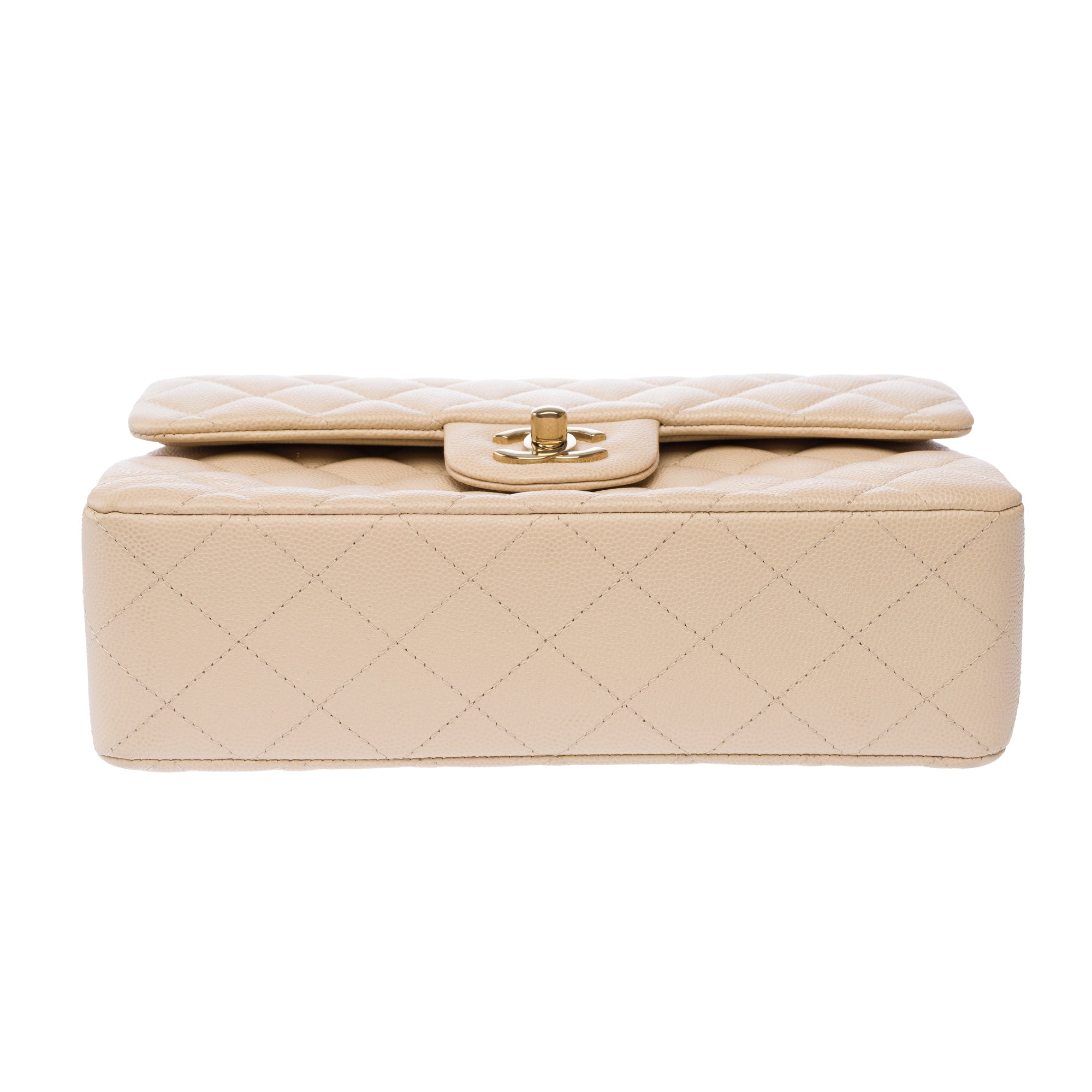 Sac CHANEL Timeless/Classique en Cuir Beige - 103775