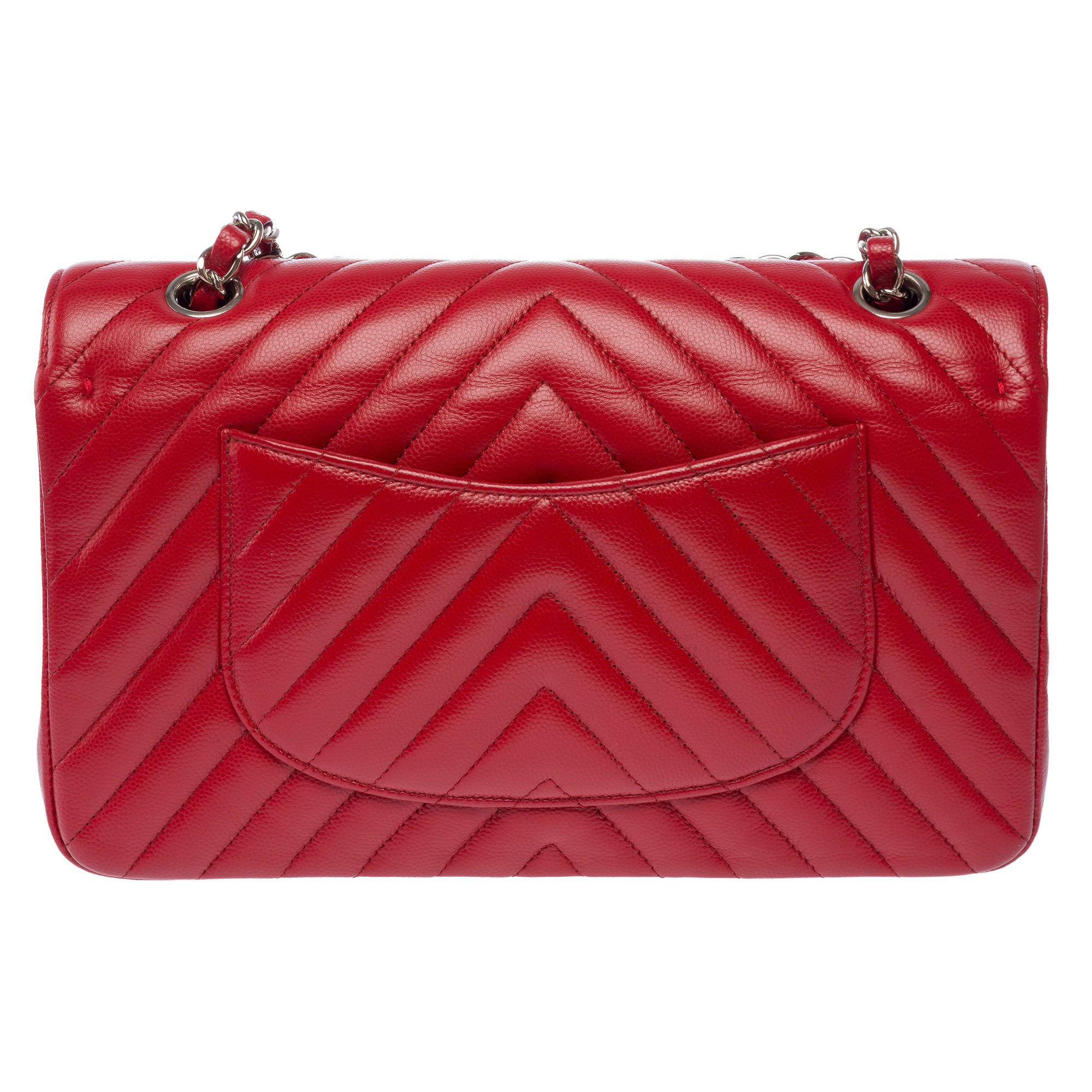 Sac CHANEL Timeless/Classique en Cuir Rouge - 103776