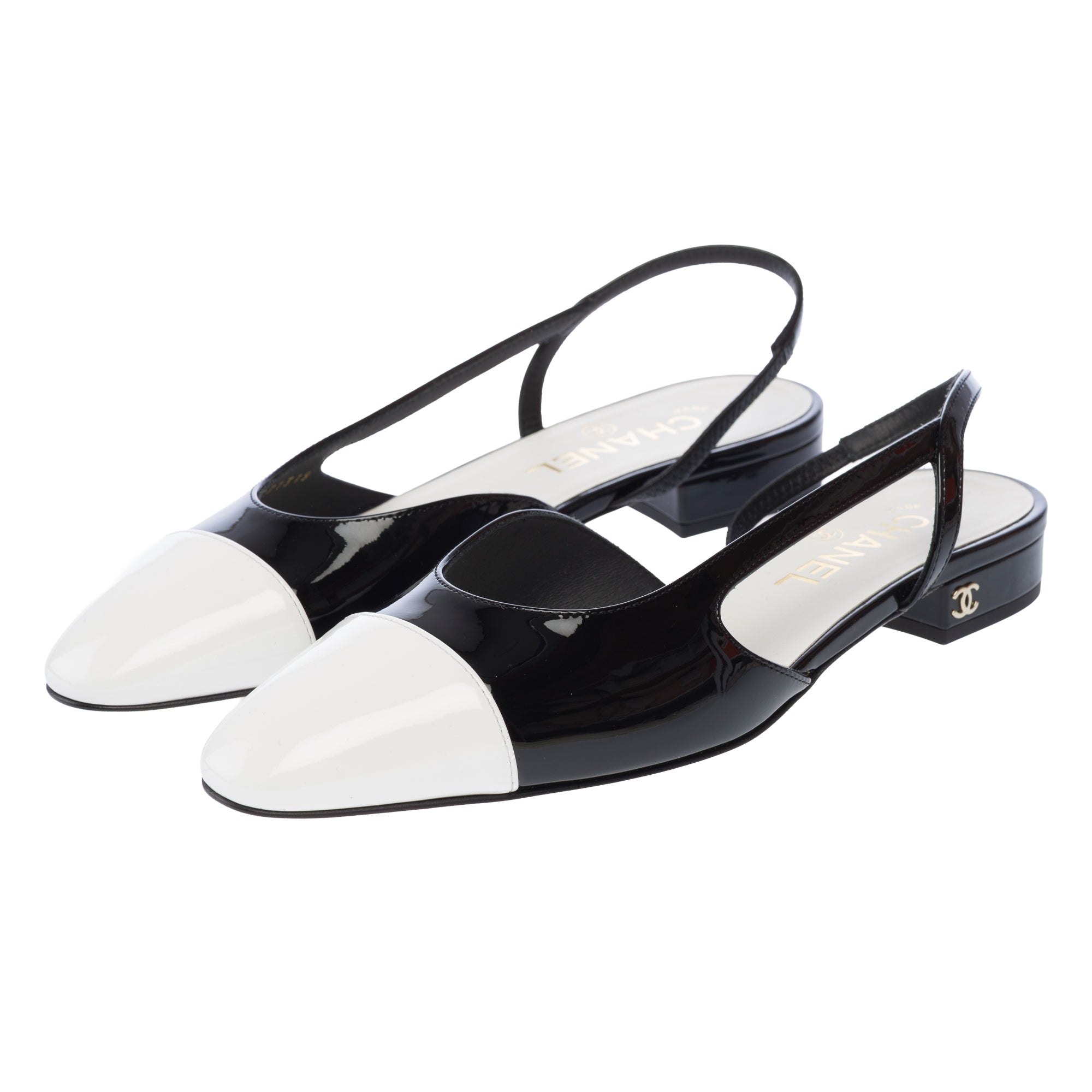 Chaussure CHANEL Slingback en Cuir Noir - 103787