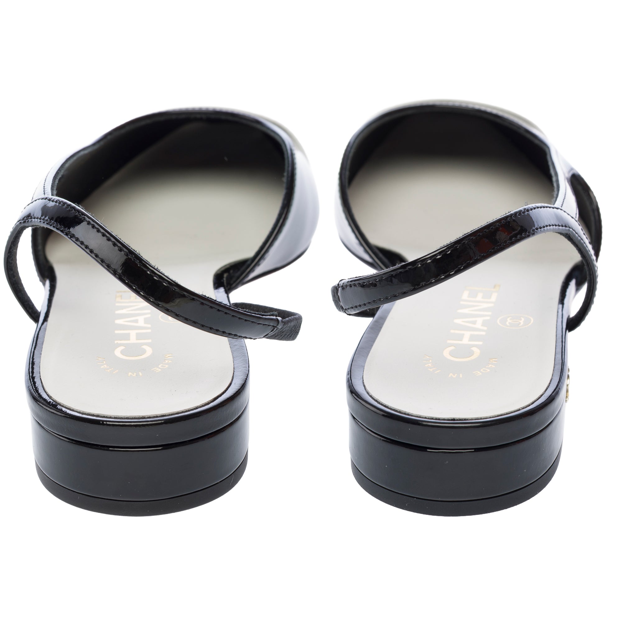 Chaussure CHANEL Slingback en Cuir Noir - 103787