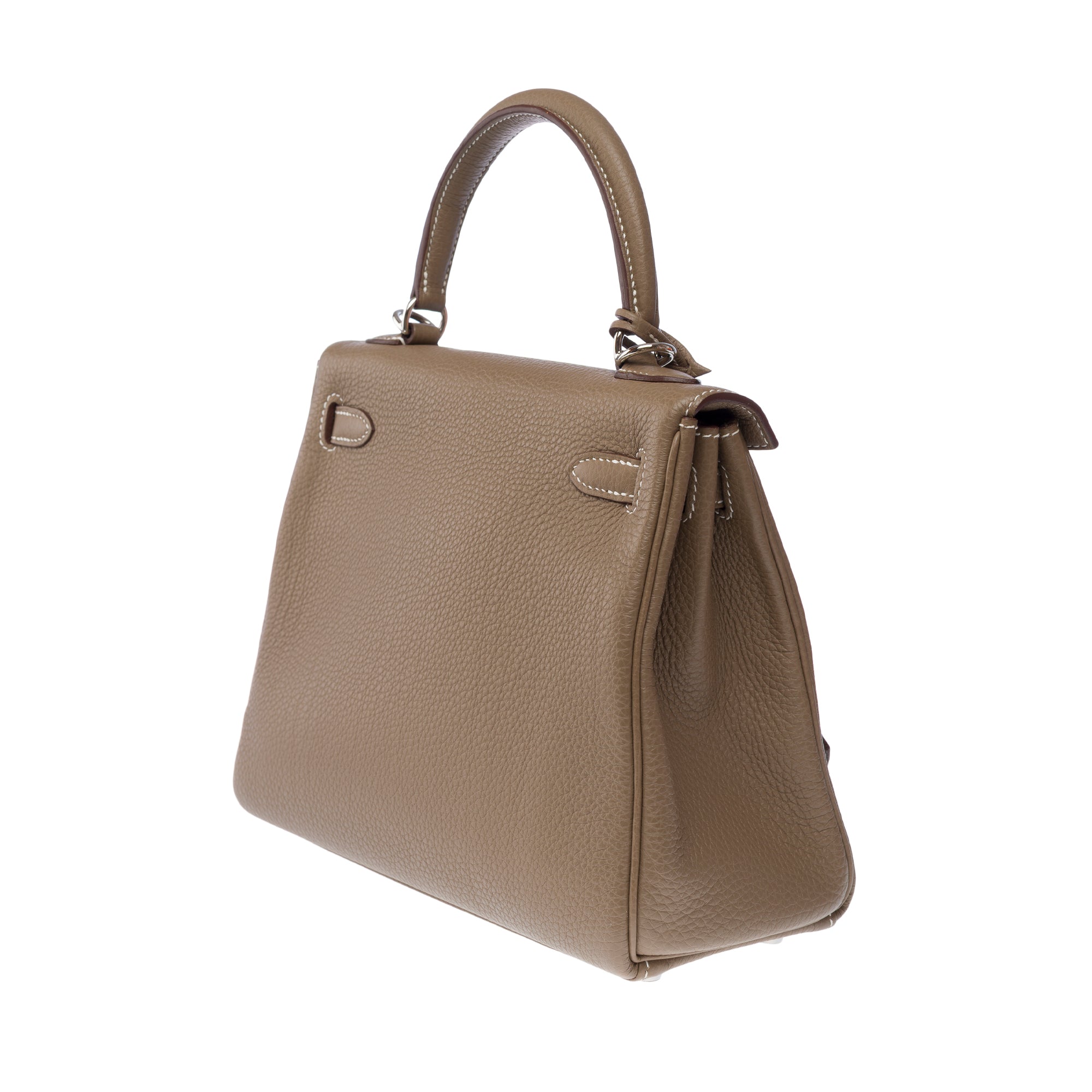 Sac HERMES Kelly 25 en Cuir Étoupe - 103789