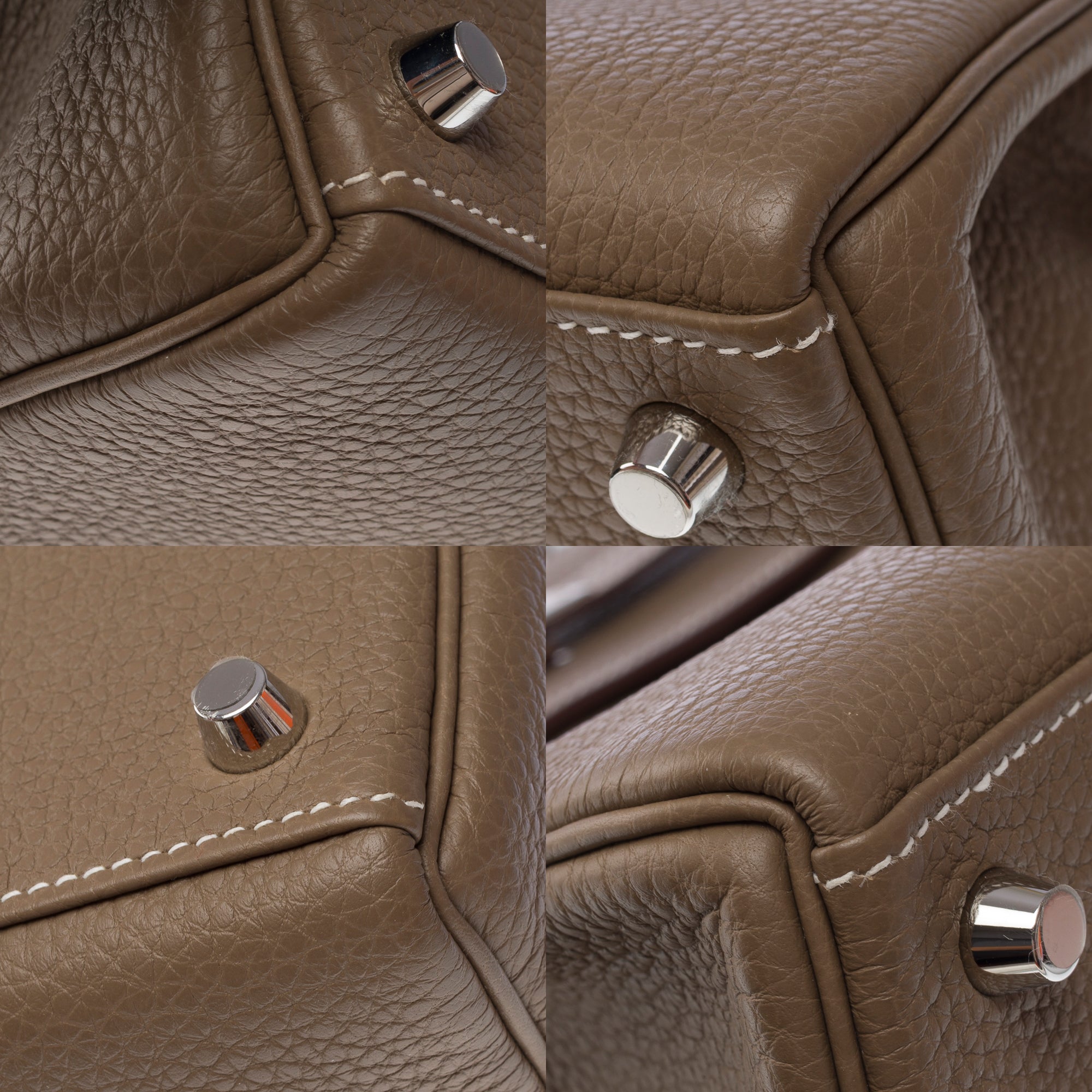 Sac HERMES Kelly 25 en Cuir Étoupe - 103789