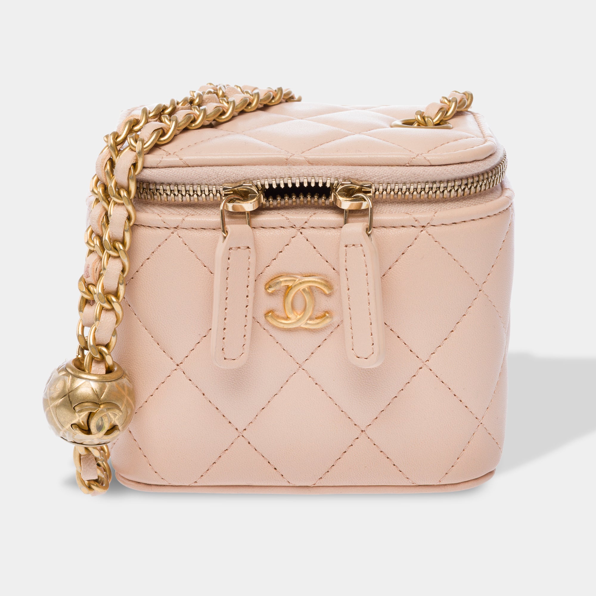 Sac CHANEL Vanity en Cuir Rose - 103784