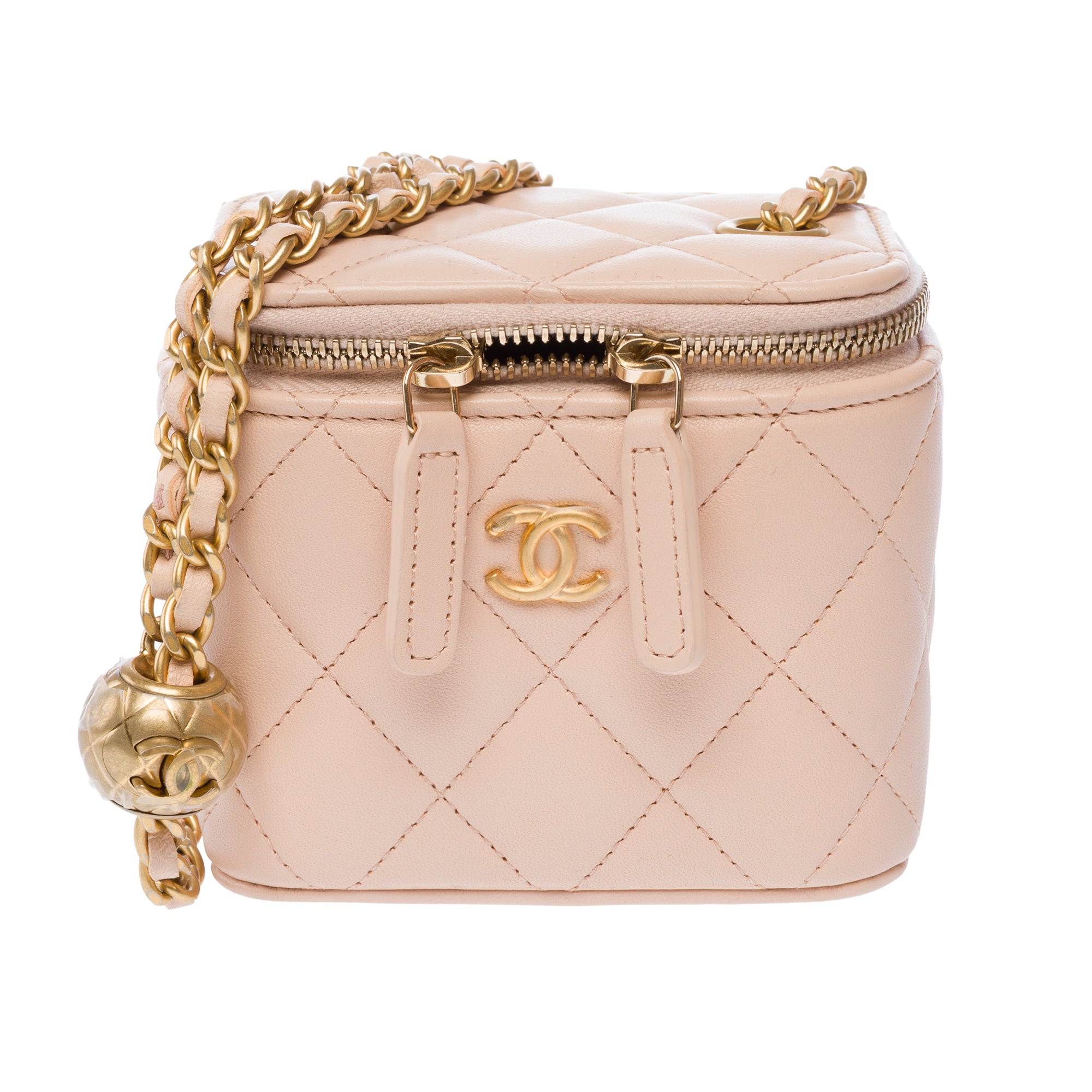Sac CHANEL Vanity en Cuir Rose - 103784