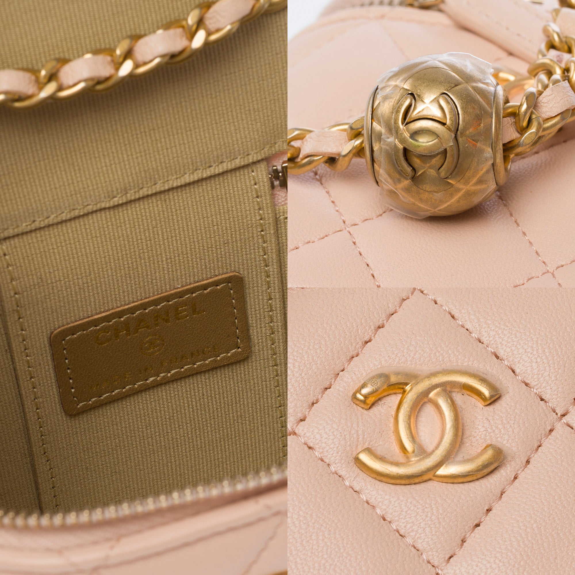 Sac CHANEL Vanity en Cuir Rose - 103784