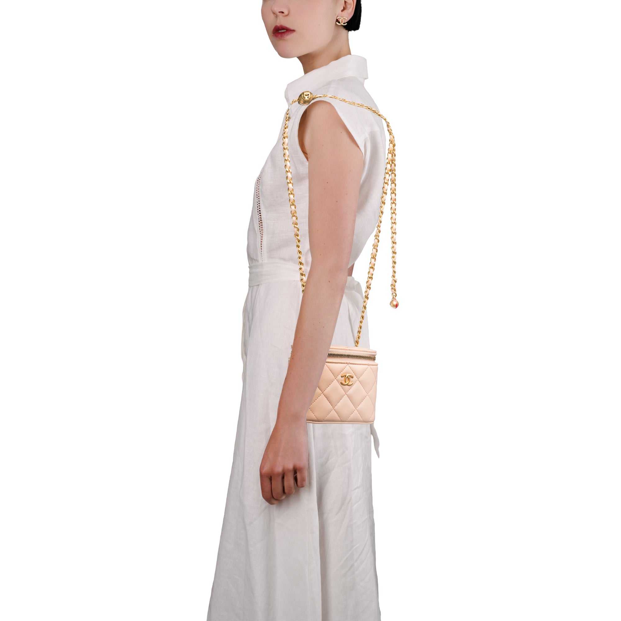 Sac CHANEL Vanity en Cuir Rose - 103784